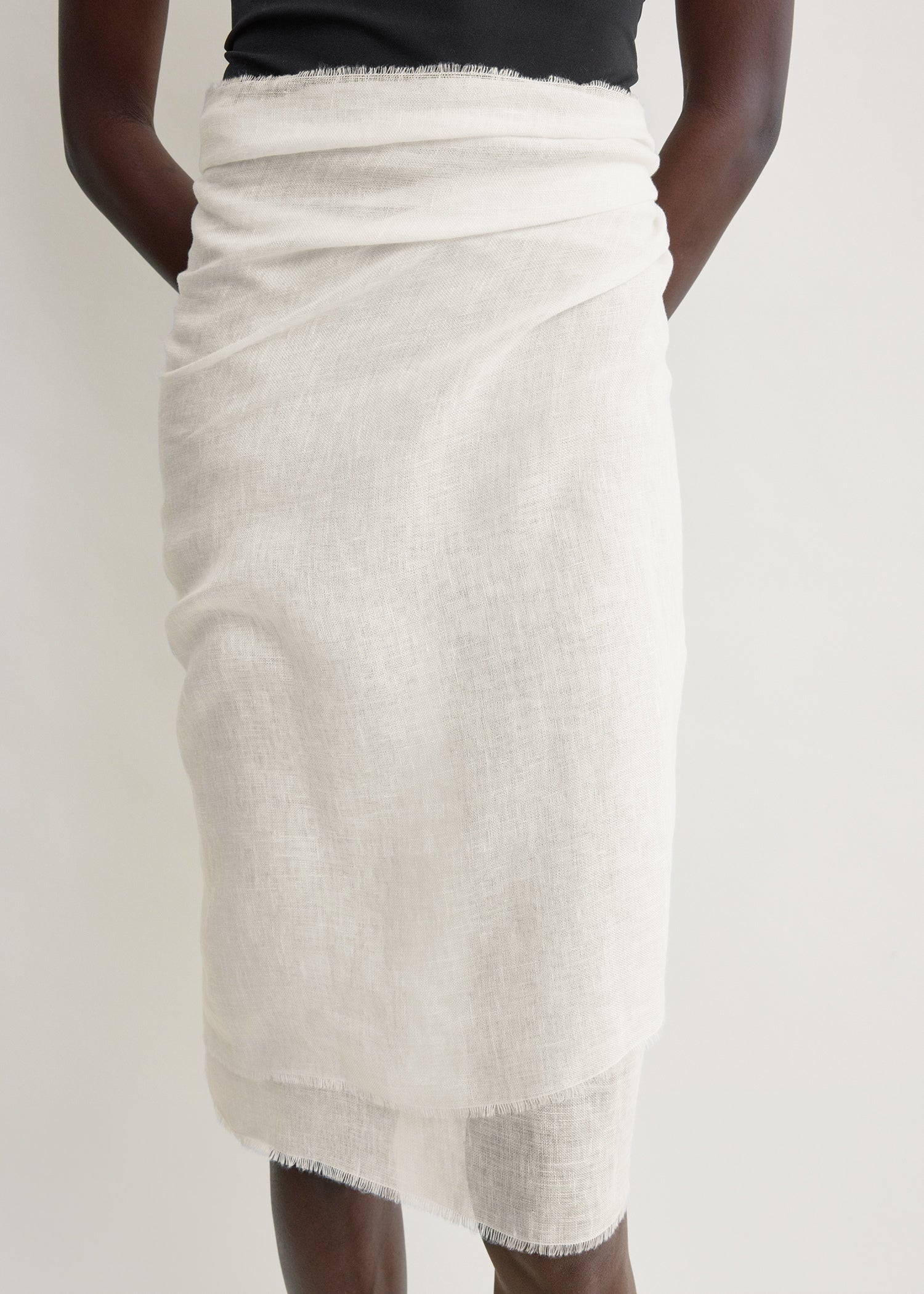 Linen sarong white - Image 4