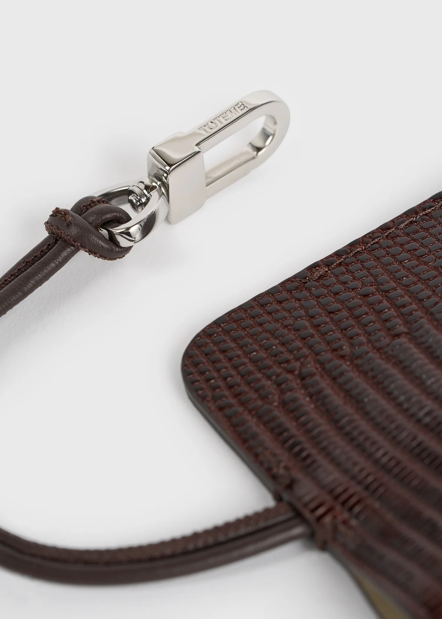 Lizard-embossed keyring brown - Image 5