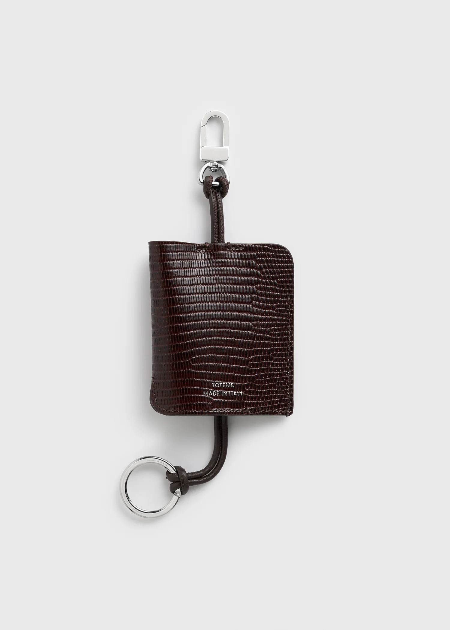 Lizard-embossed keyring brown - Image 6