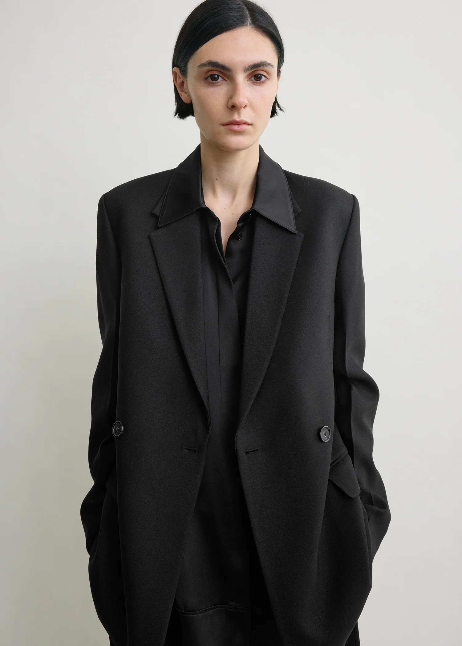 Long boxy blazer black - Image 4