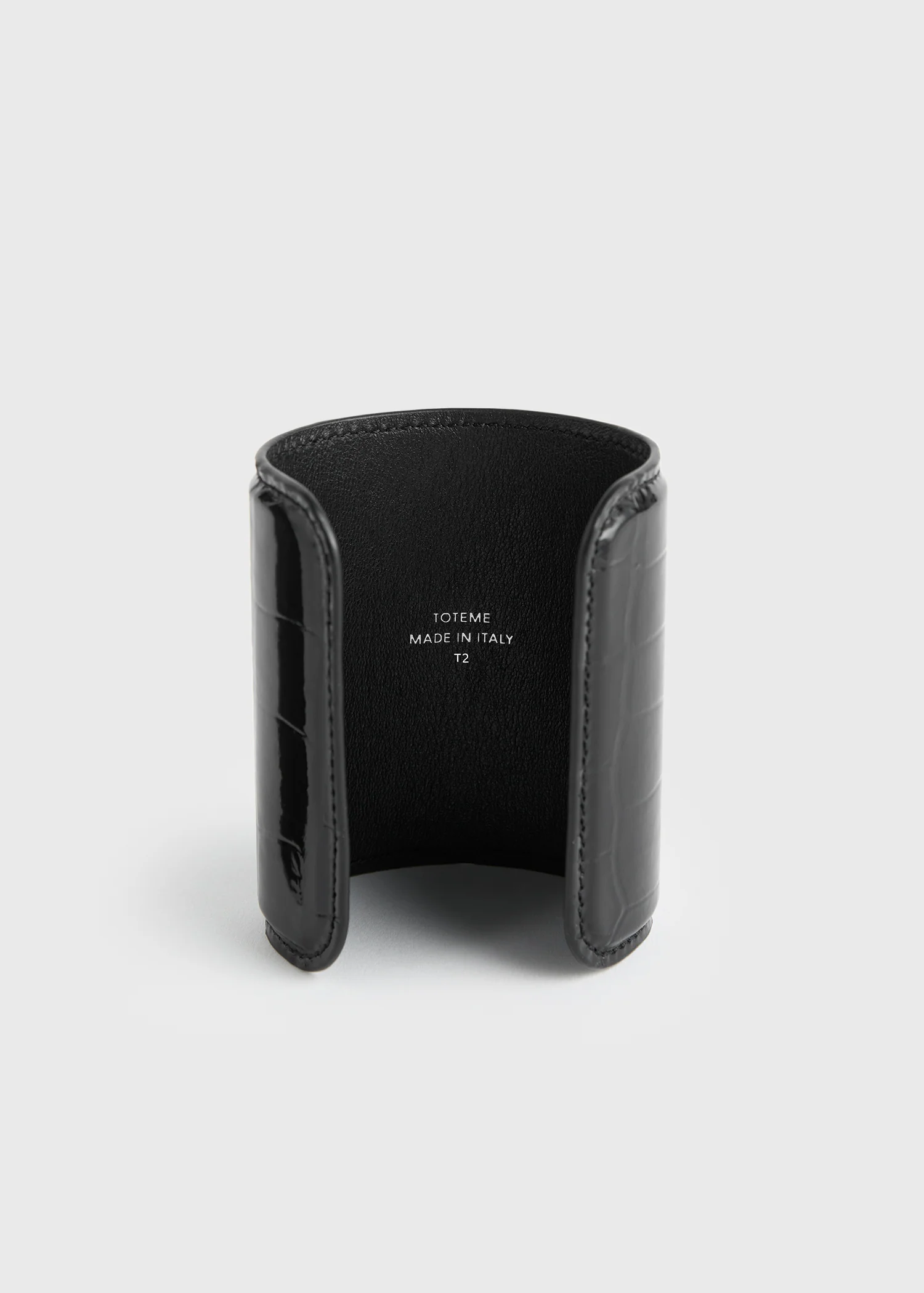 Long croco-embossed cuff black - Image 7