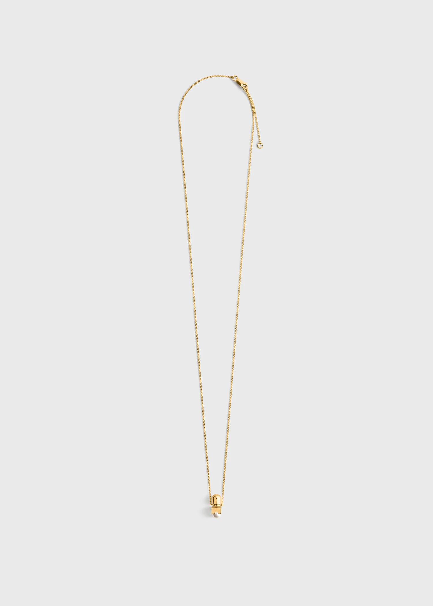 Long faux pearl necklace white - Image 3