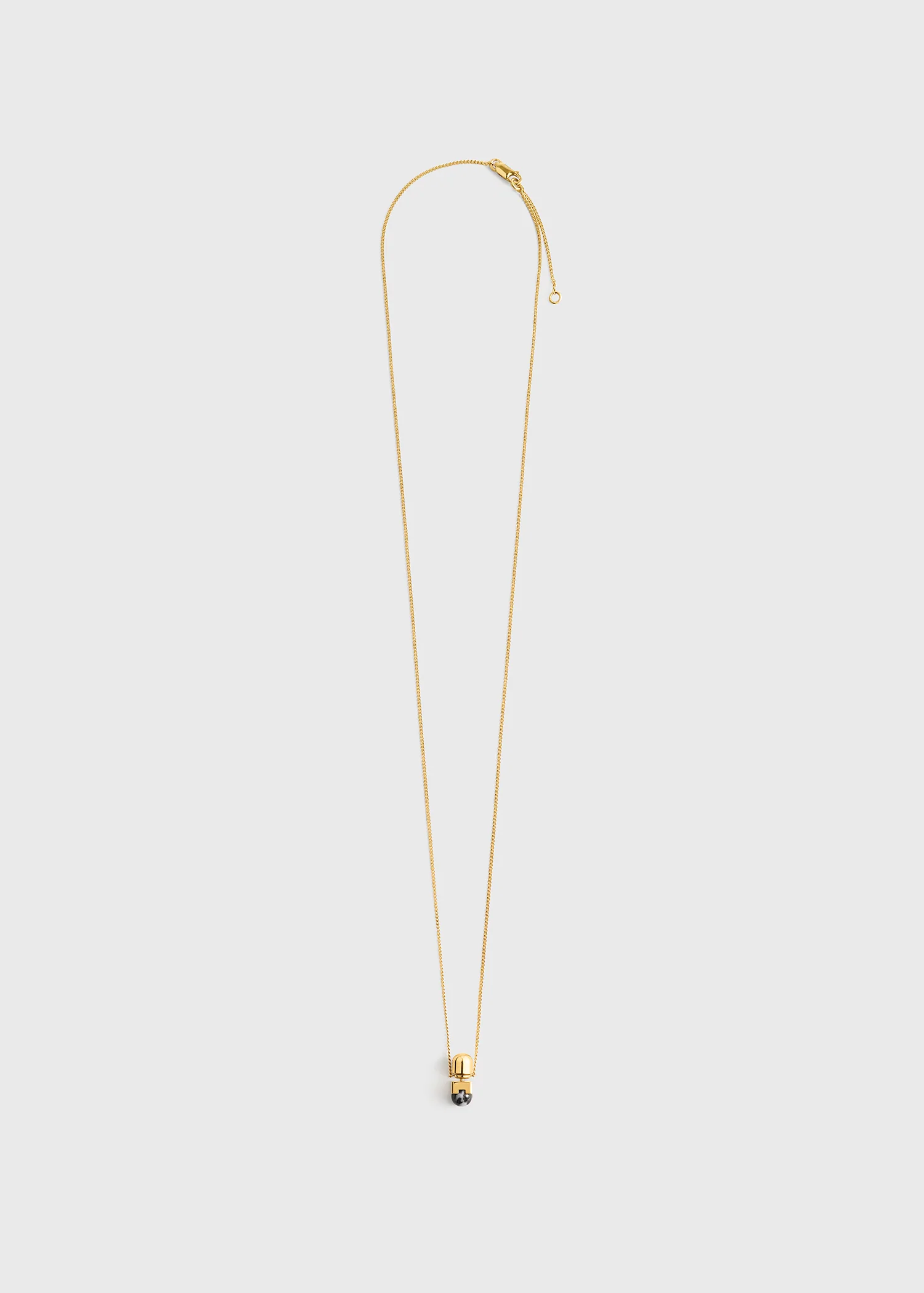 Long jasper necklace black/off white - Image 3