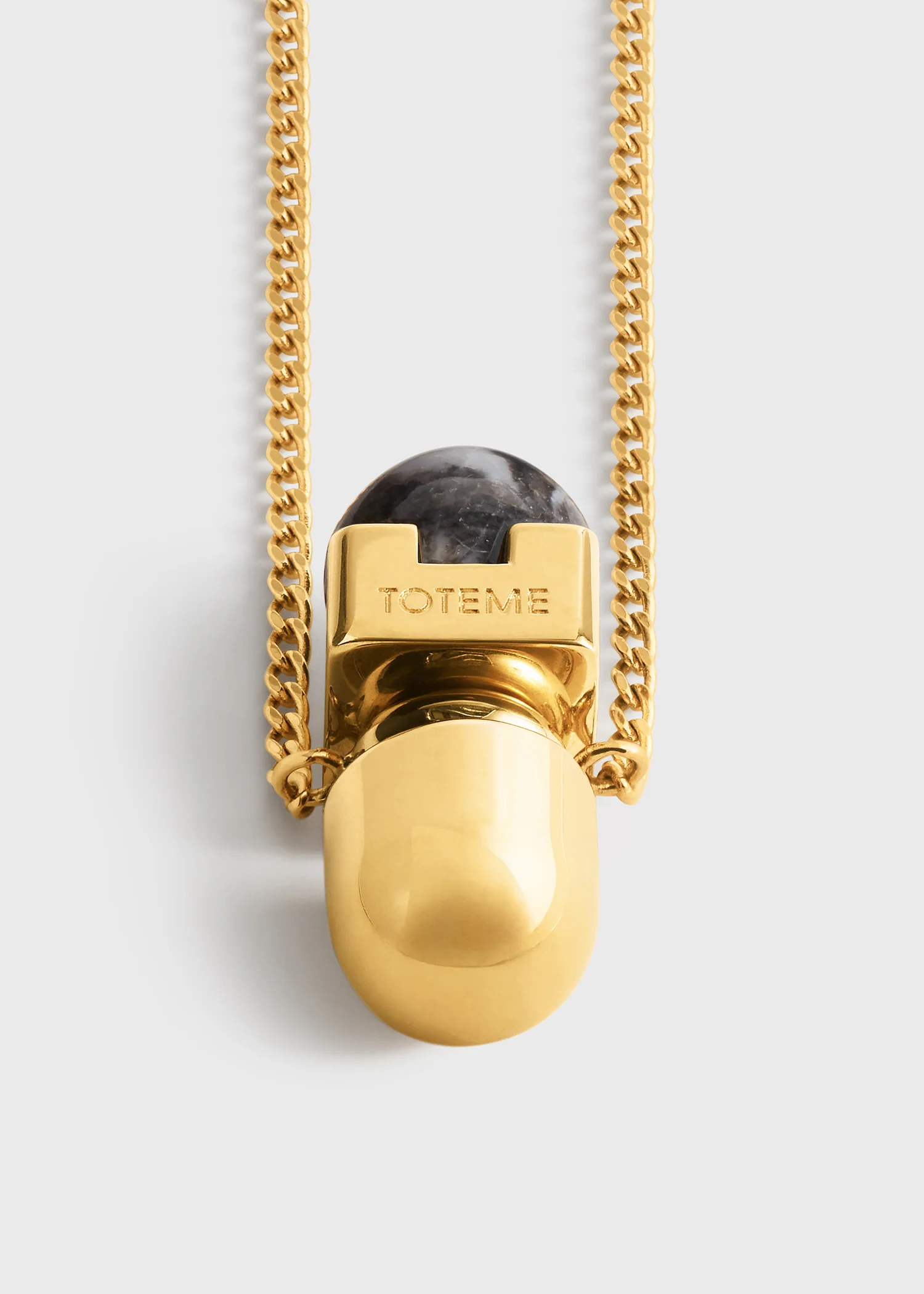 Long jasper necklace black/off white - Image 6
