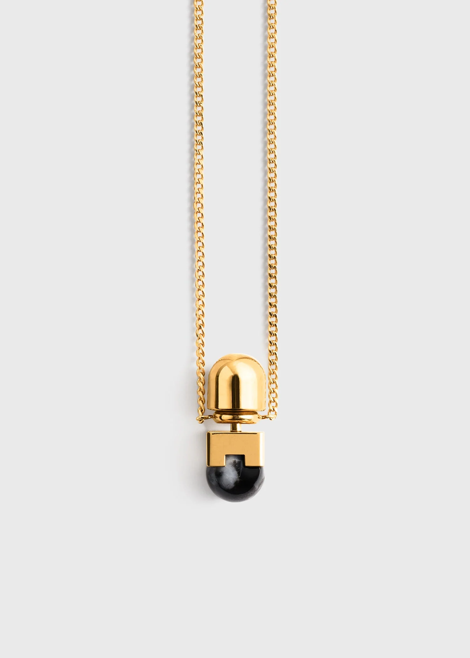 Long jasper necklace black/off white - Image 9
