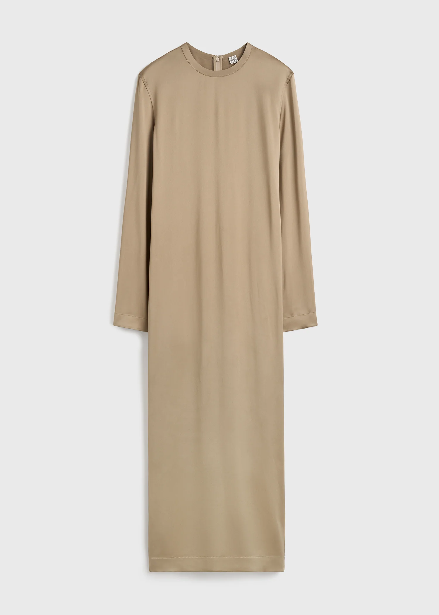 Long satin dress latte - Image 5