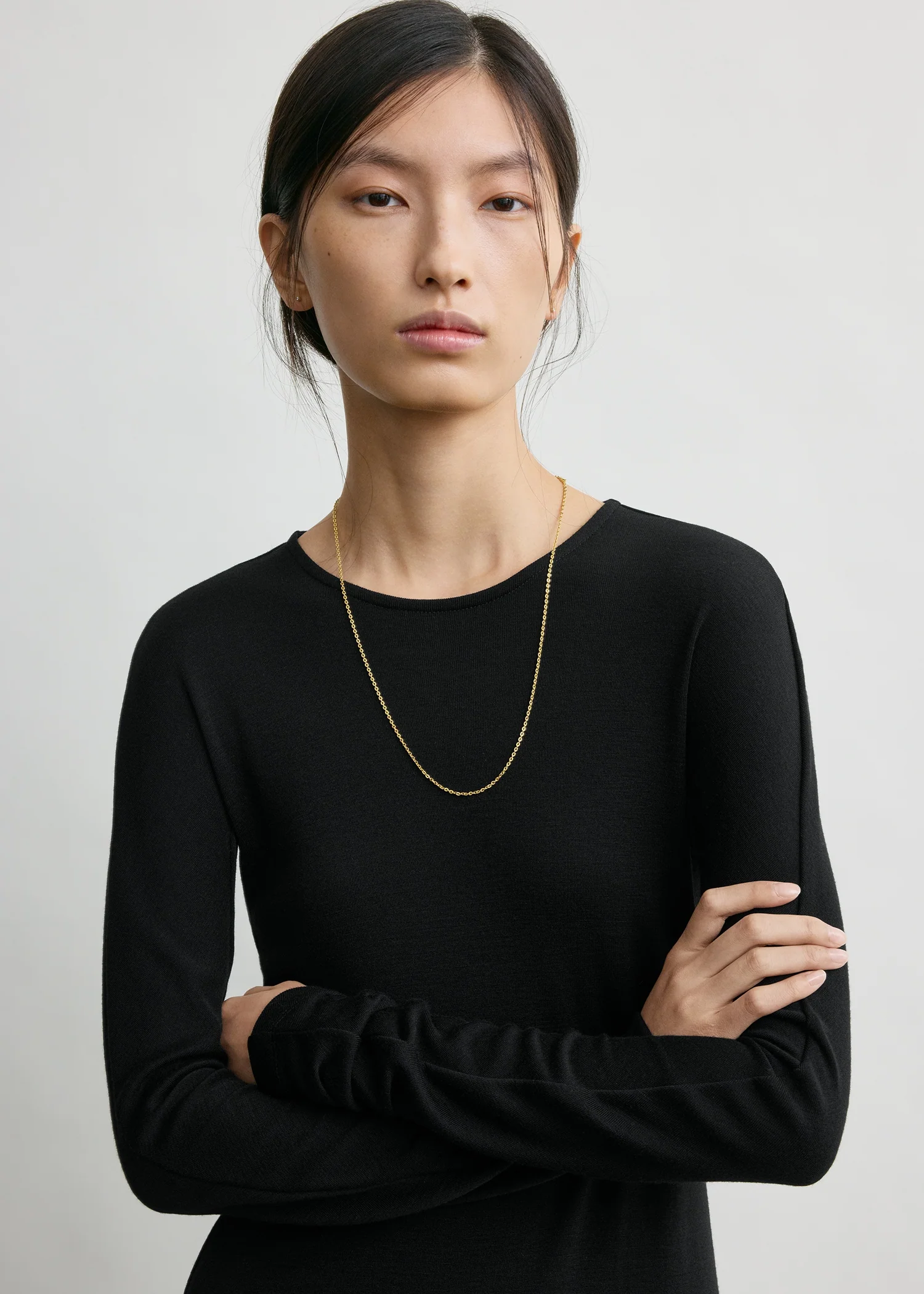 Long-sleeve everyday dress black petite - Image 4