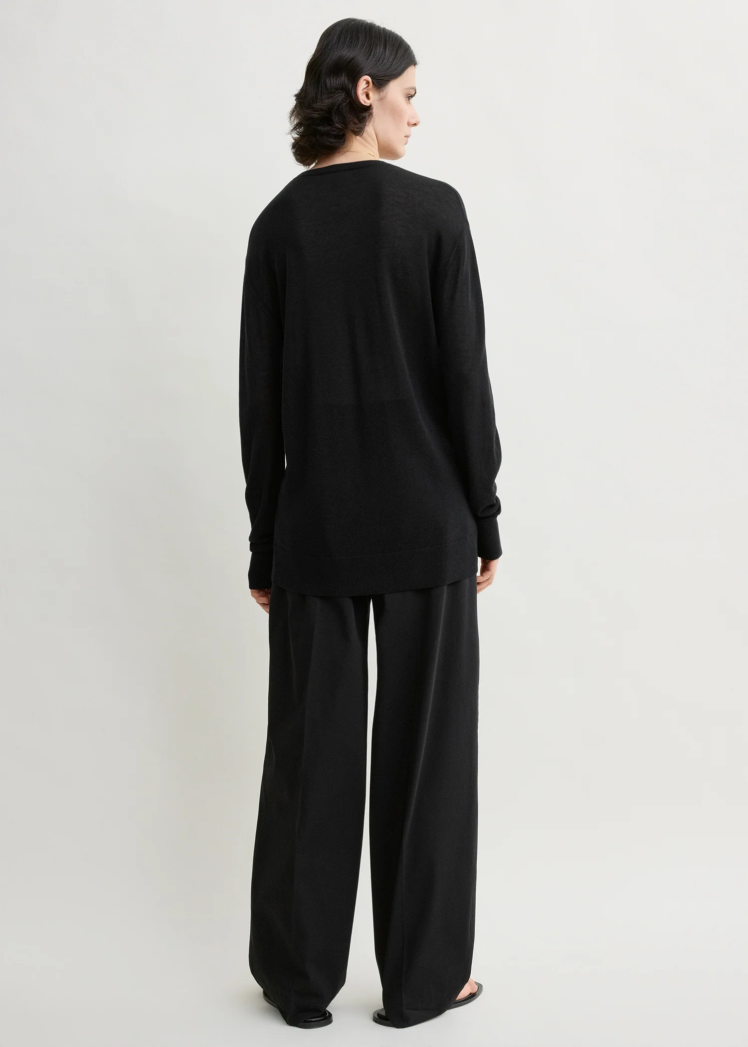 Long-sleeve tee knit black - Image 3
