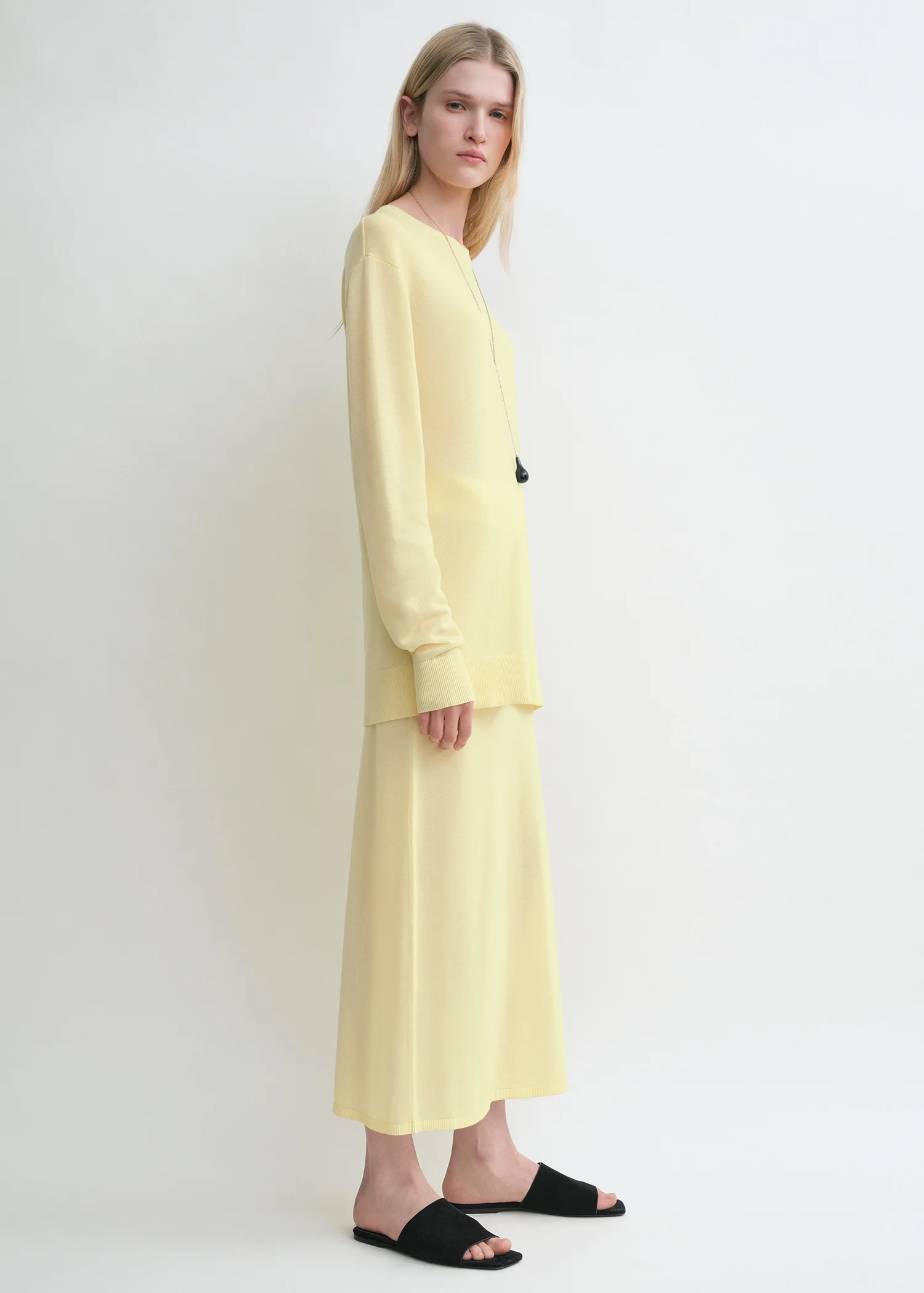 Long-sleeve tee knit straw - Image 2