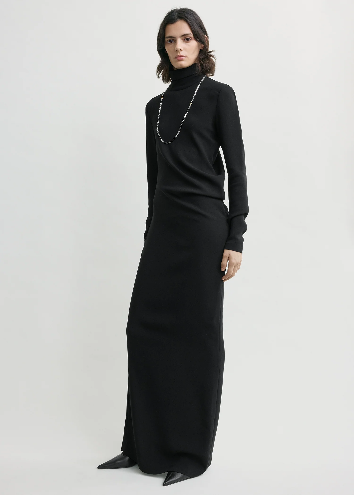 Long twist dress black - Image 2