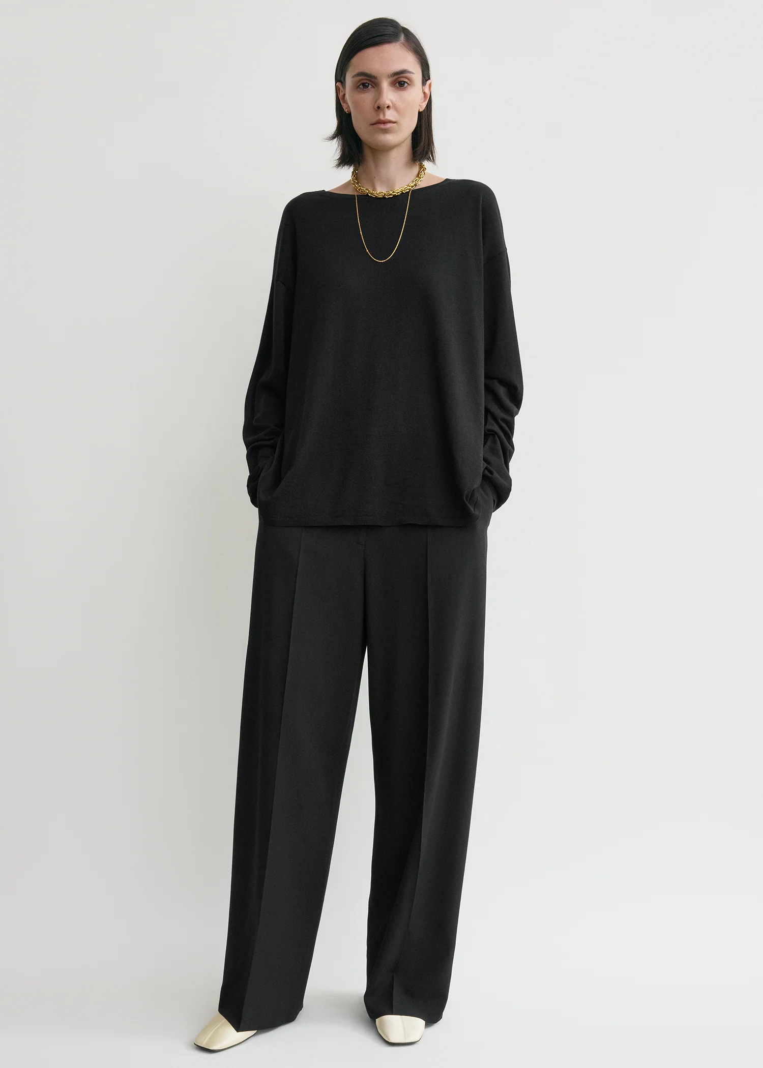 Longline knit black