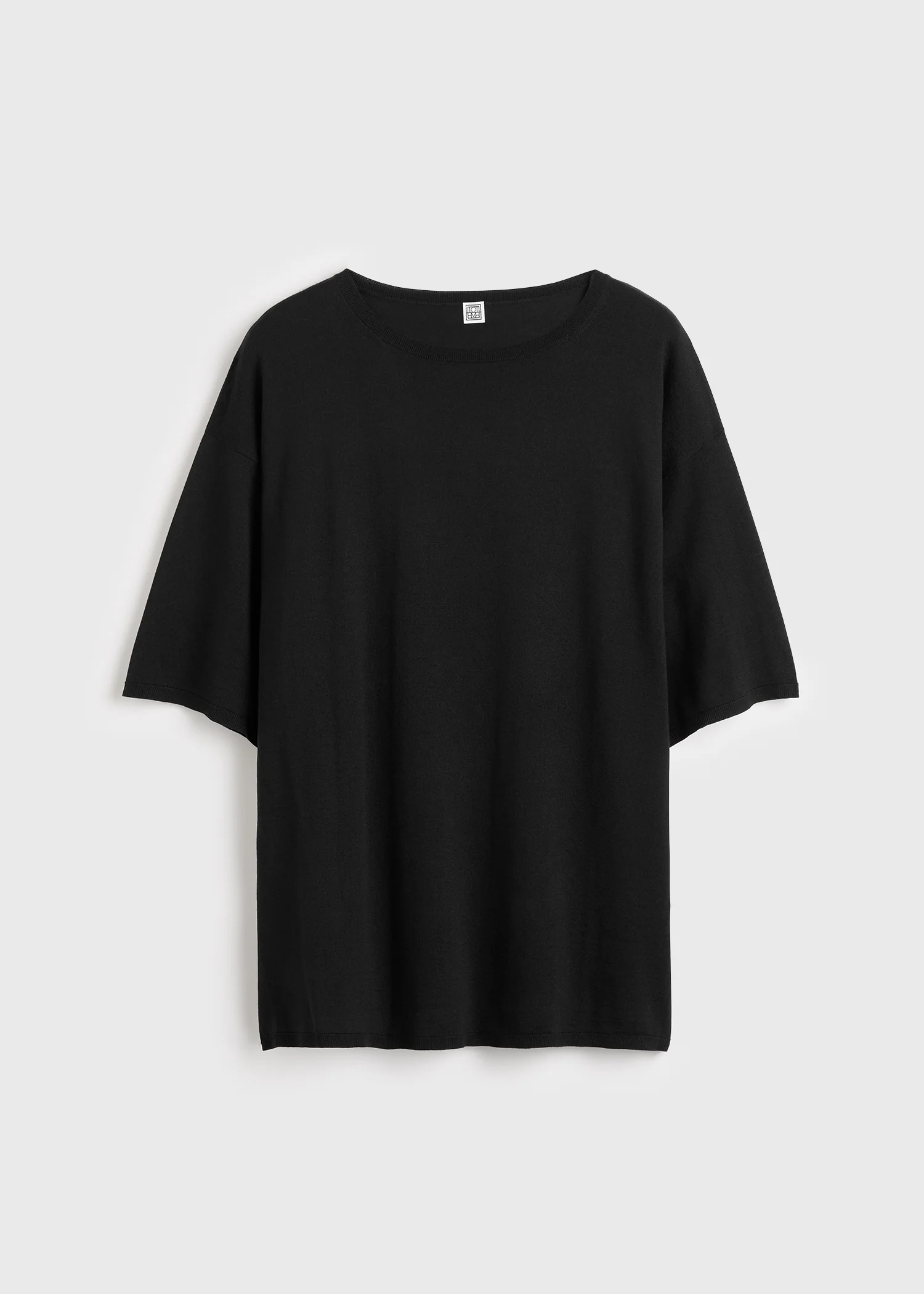 Longline tee knit black - Image 5