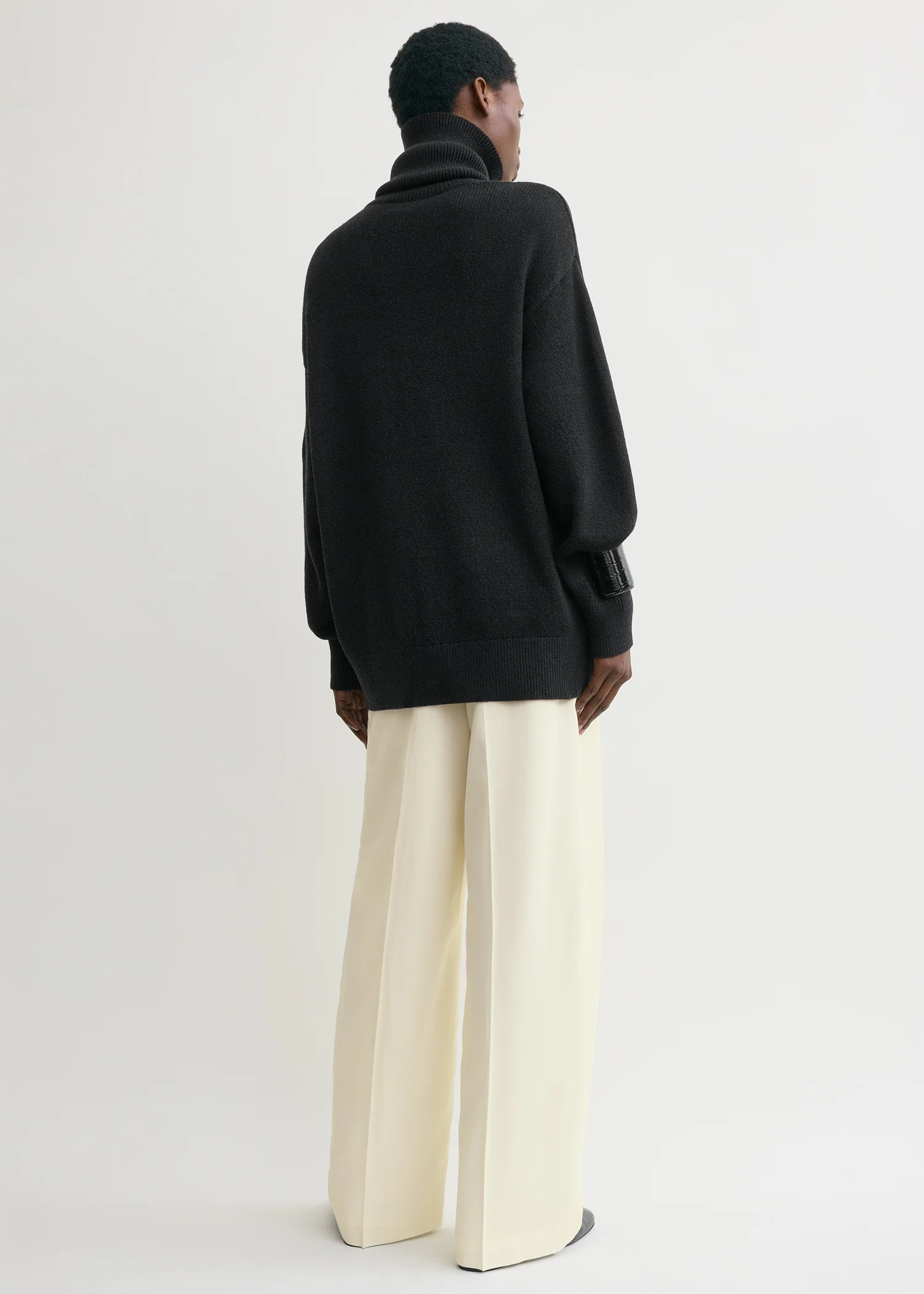 Longline turtleneck black - Image 3