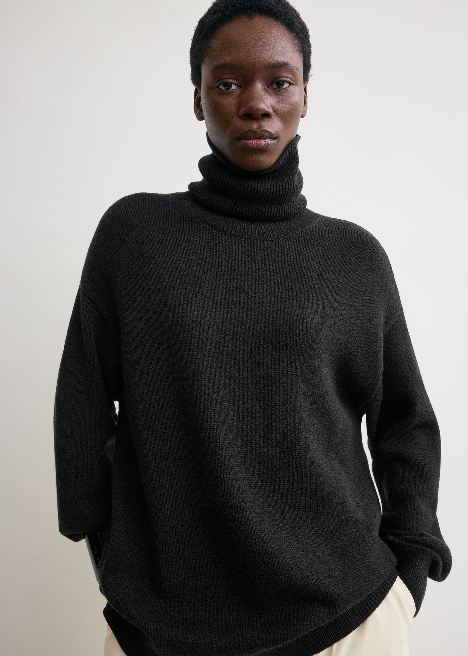 Longline turtleneck black - Image 4