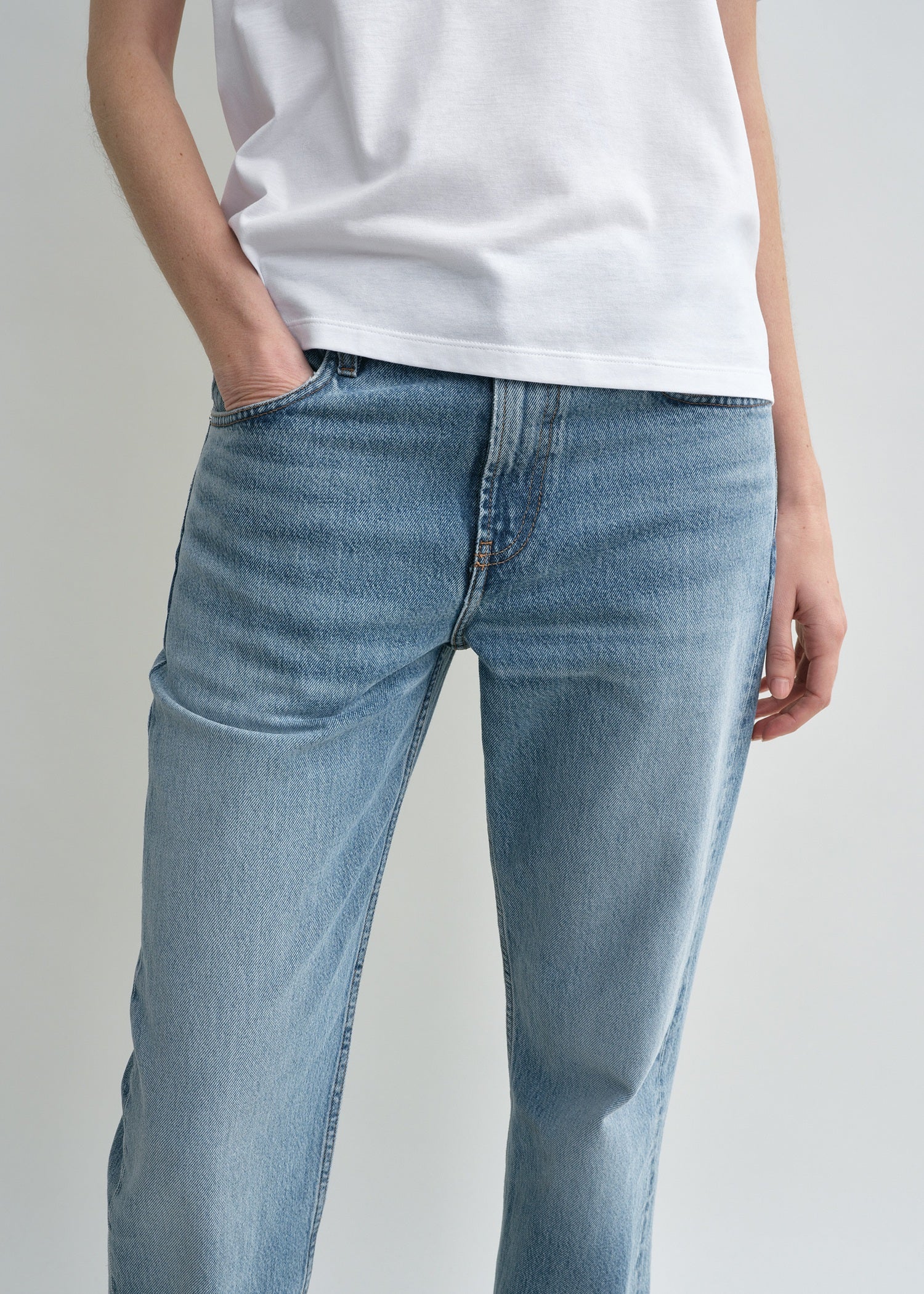 Low straight denim true vintage blue - Image 4