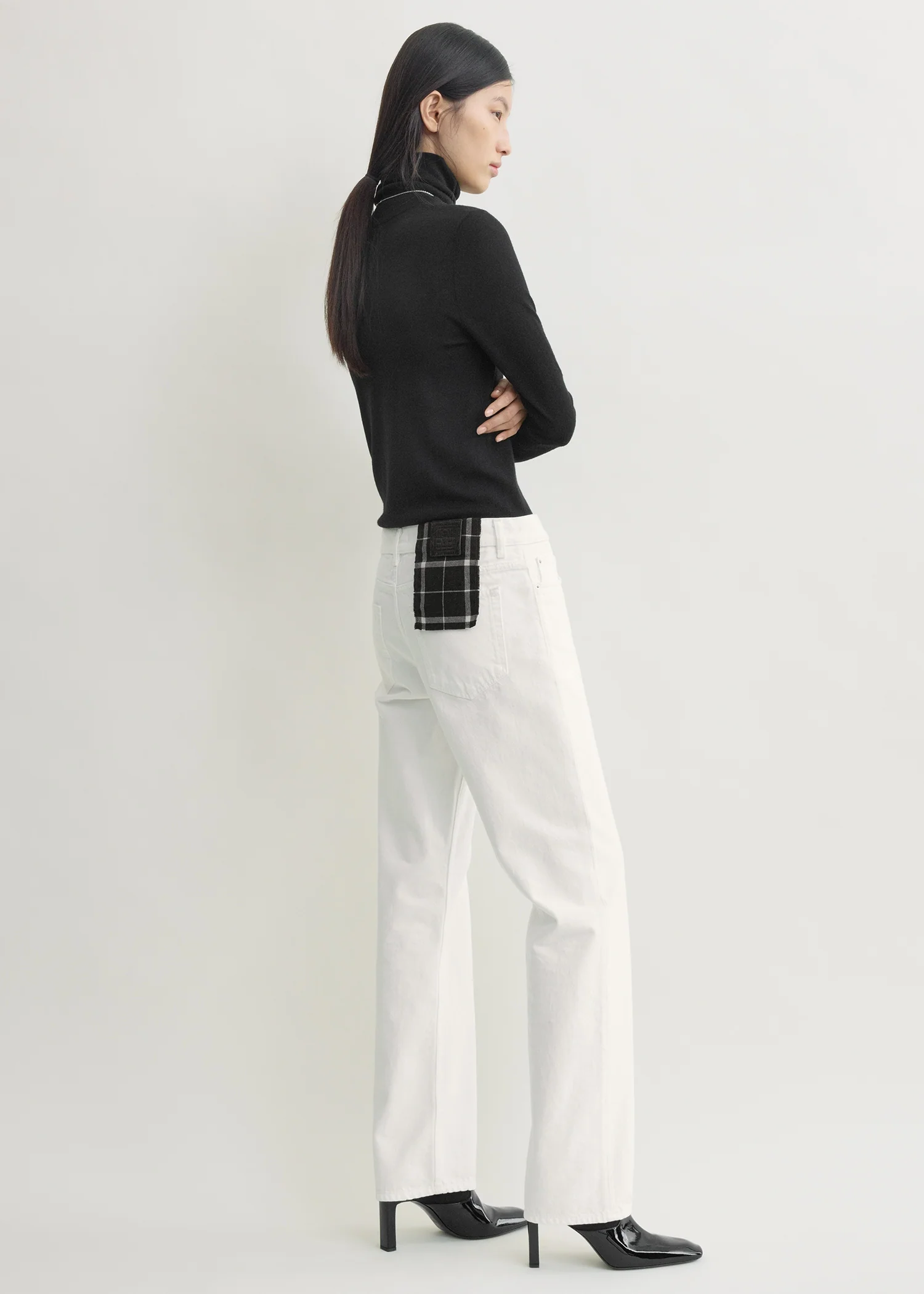 Low straight denim white - Image 3