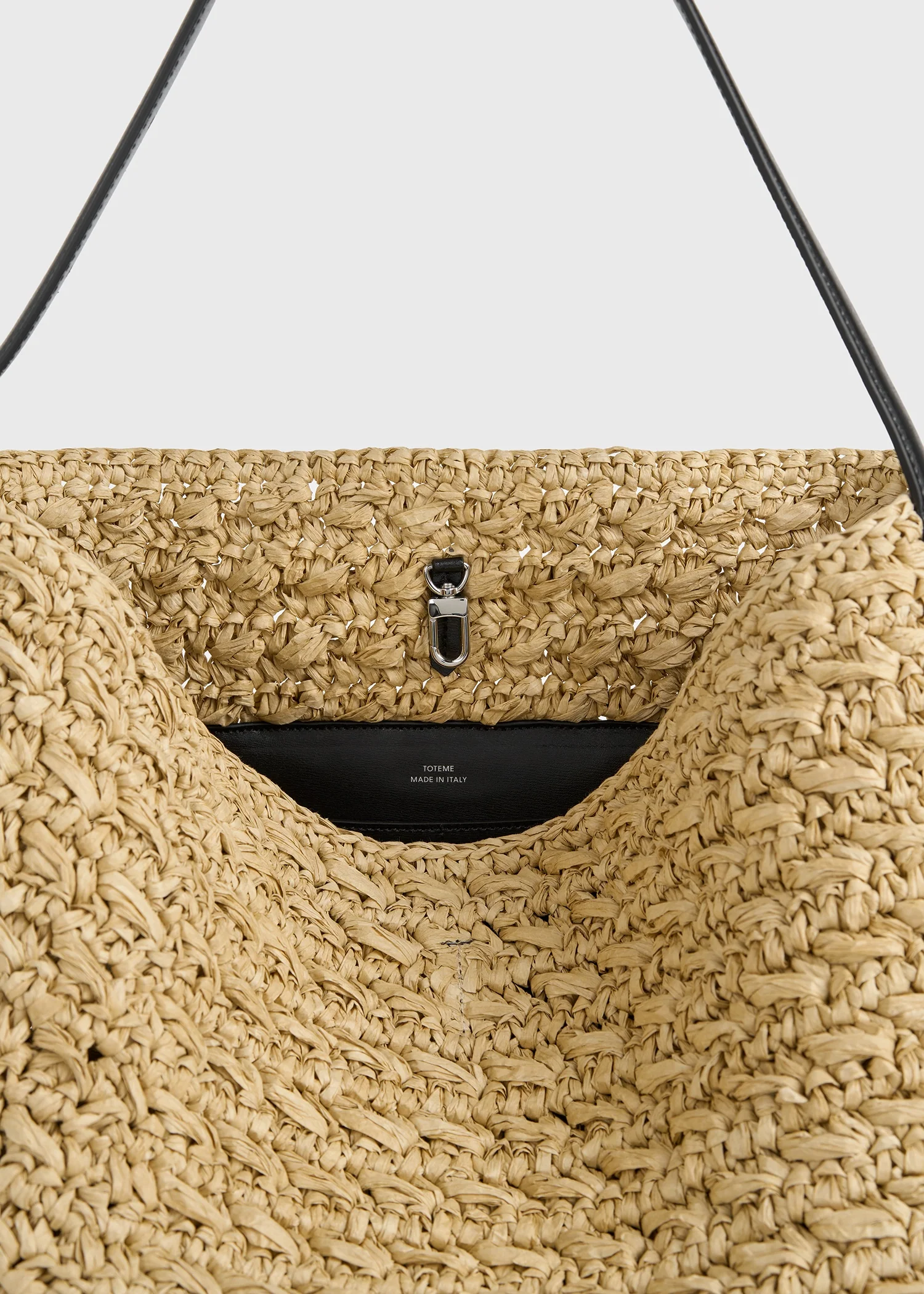 Medium belted paper raffia tote natural - Image 6