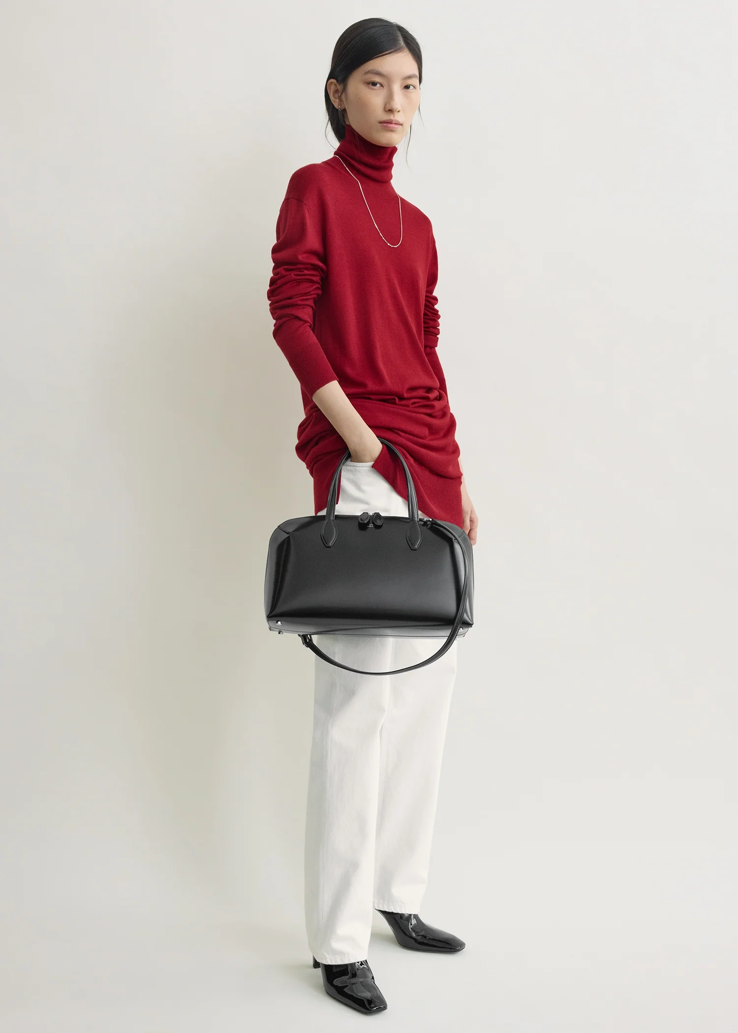 Medium box-leather day tote black - Image 3