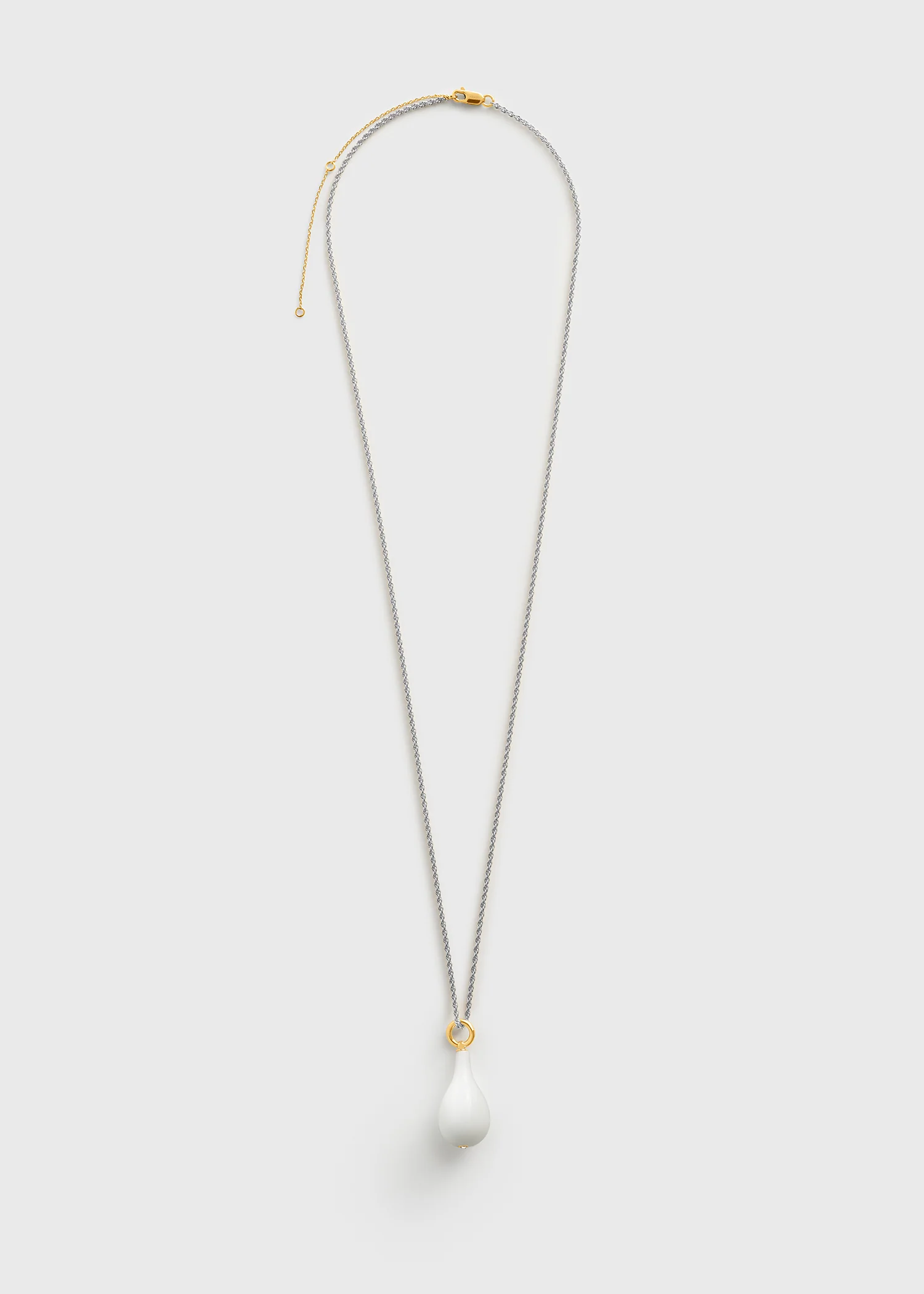 Medium crystal drop necklace white/gold/silver - Image 5