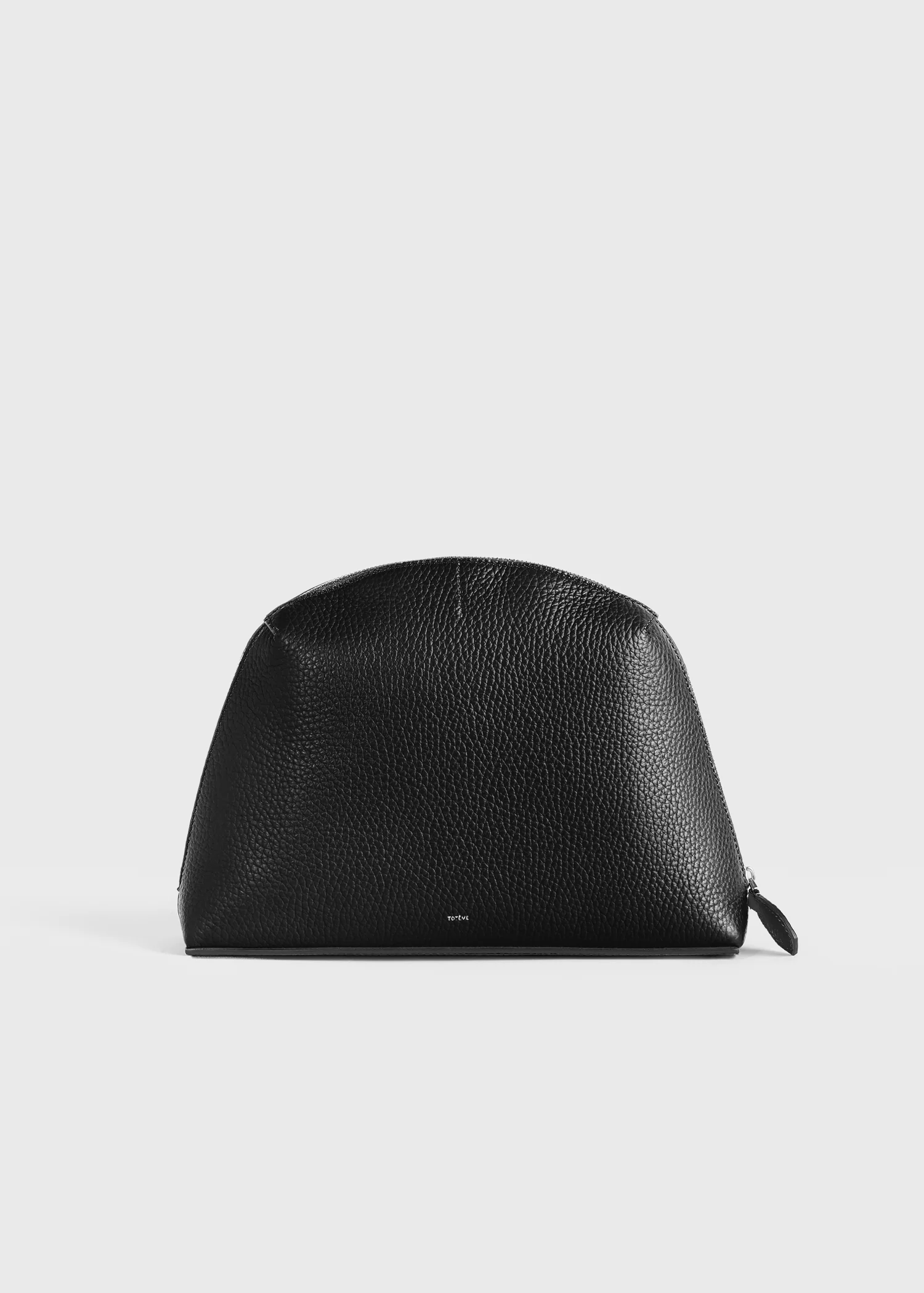 Medium grained-leather day pouch black - Image 7