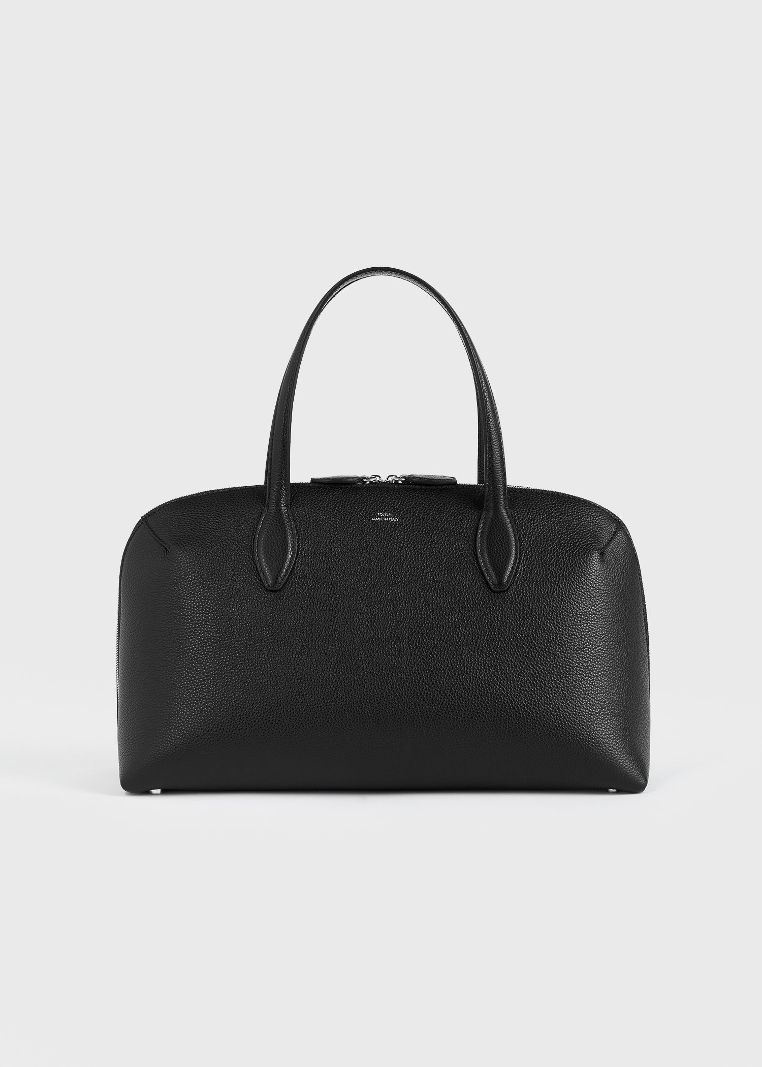 Medium grained-leather day tote black - Image 9