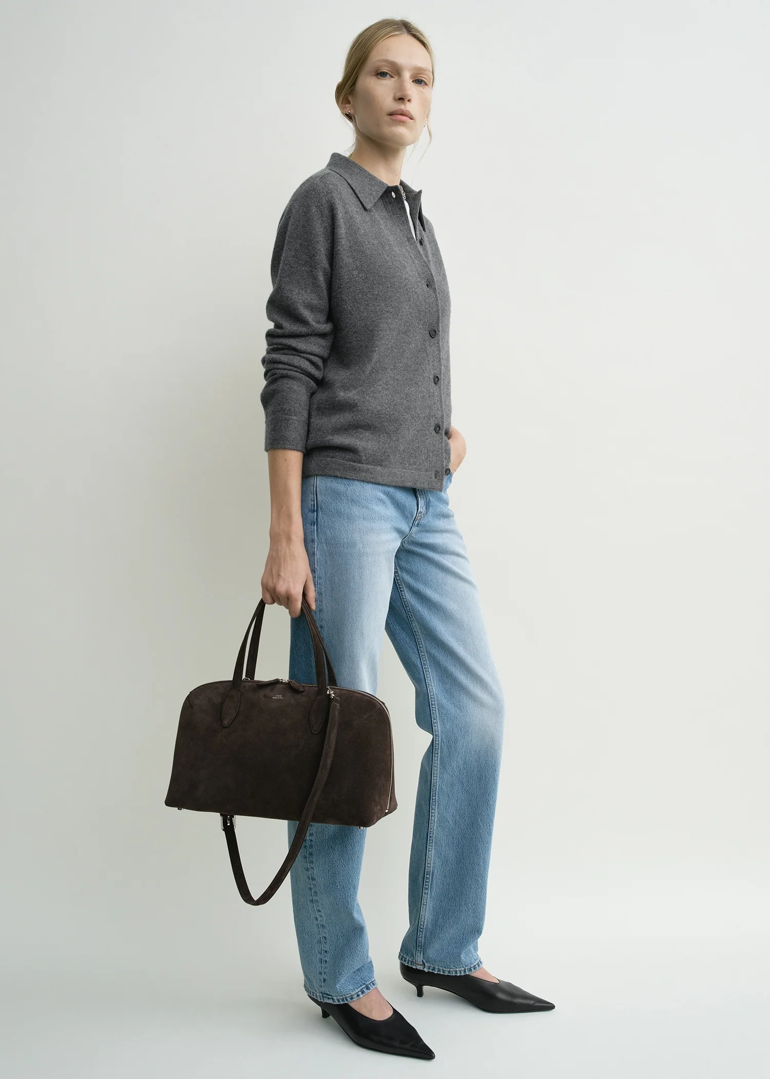 Medium suede day tote brown - Image 3