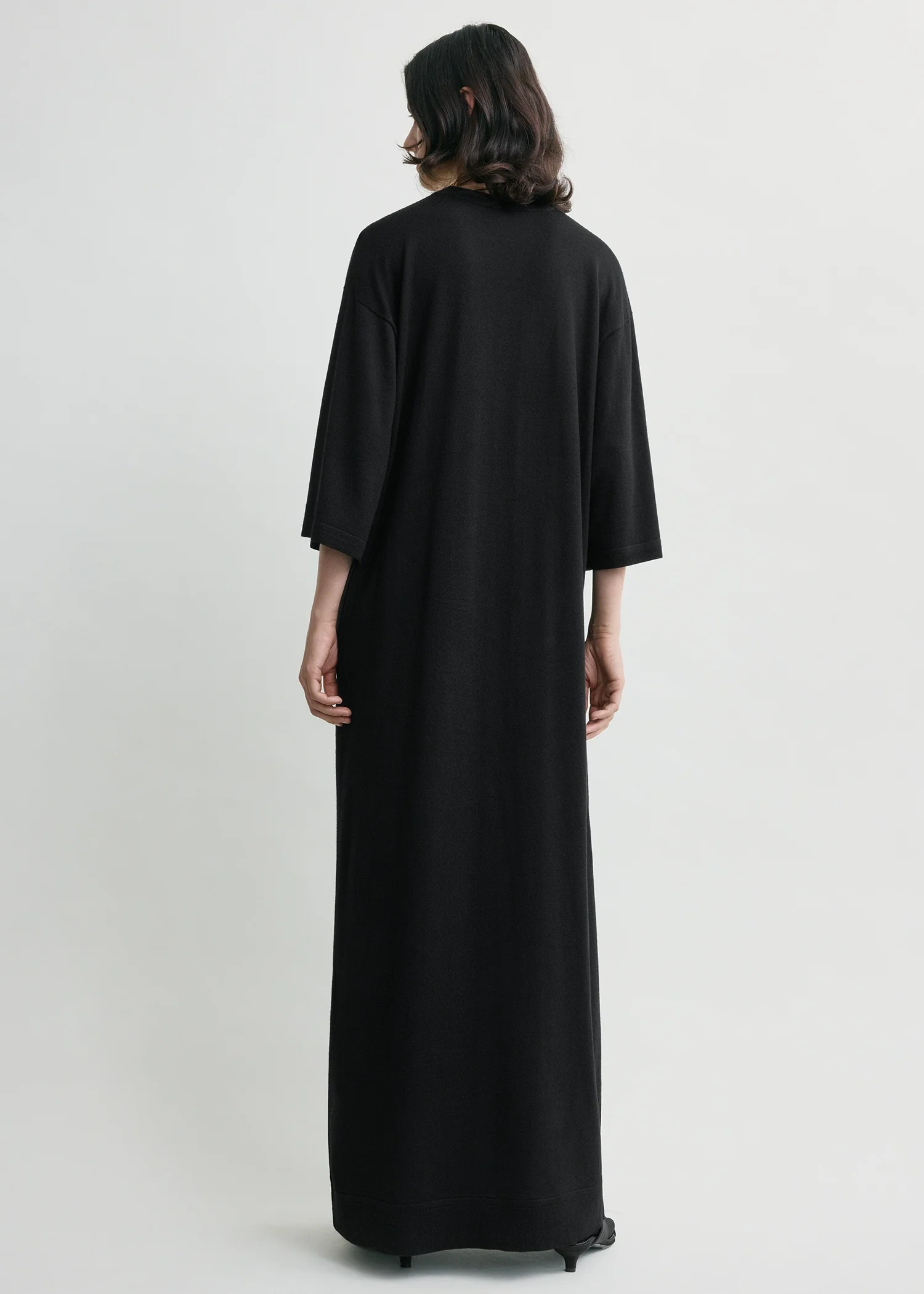 Merino knit tee dress black - Image 3