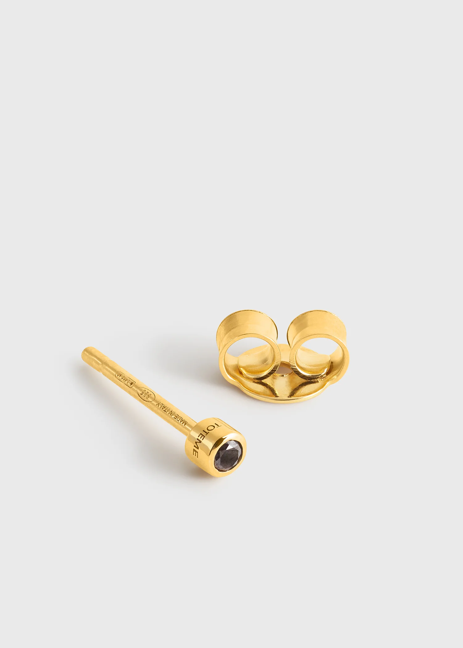 Mini diamond studs black/gold - Image 5