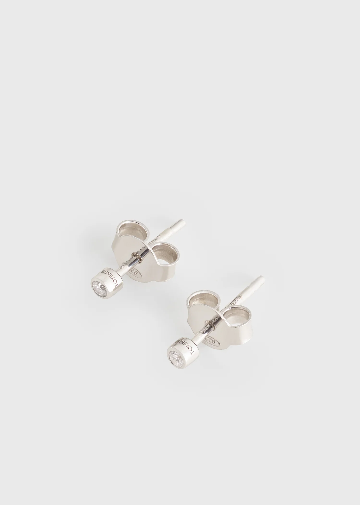 Mini diamond studs silver/white - Image 4