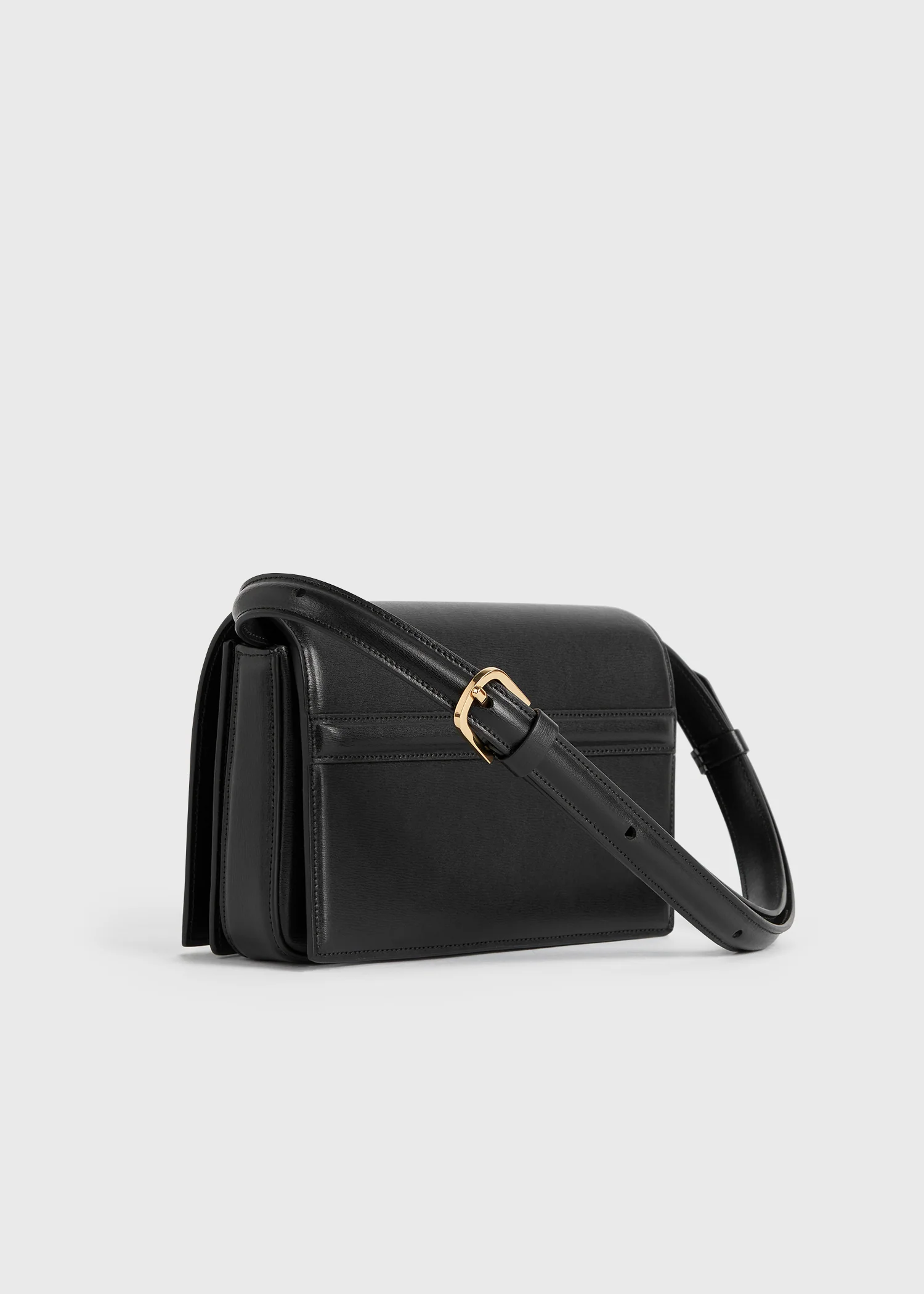 Mini T-flap leather bag black - Image 7