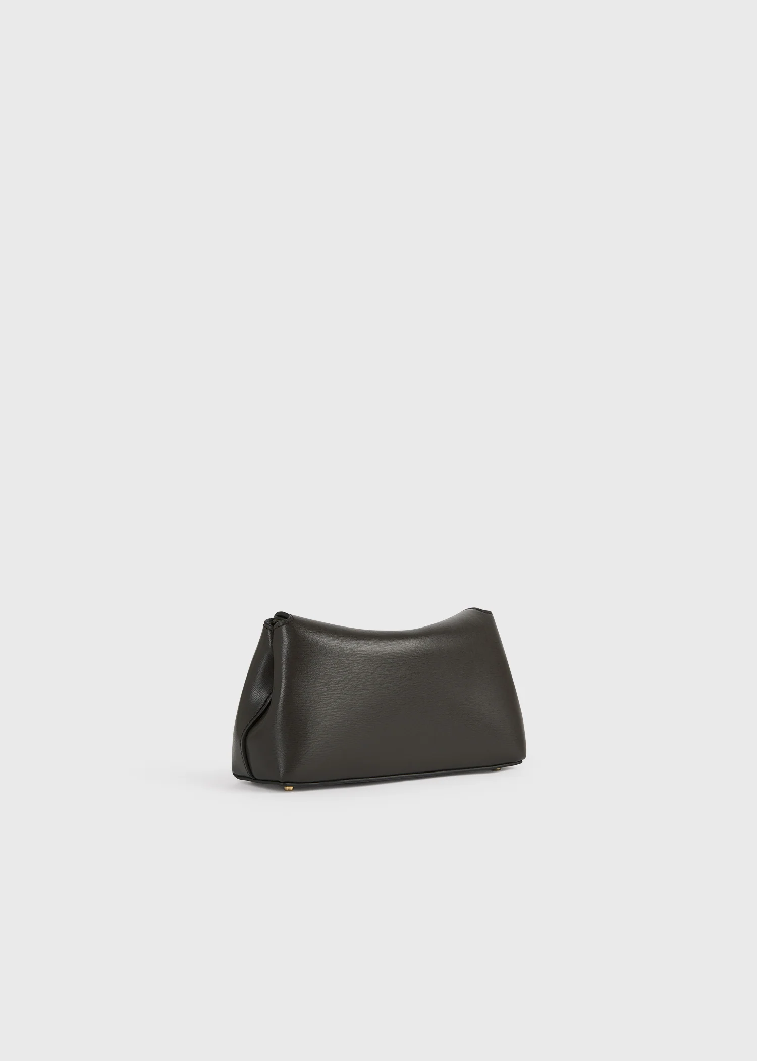 Mini T-lock leather clutch bark - Image 4