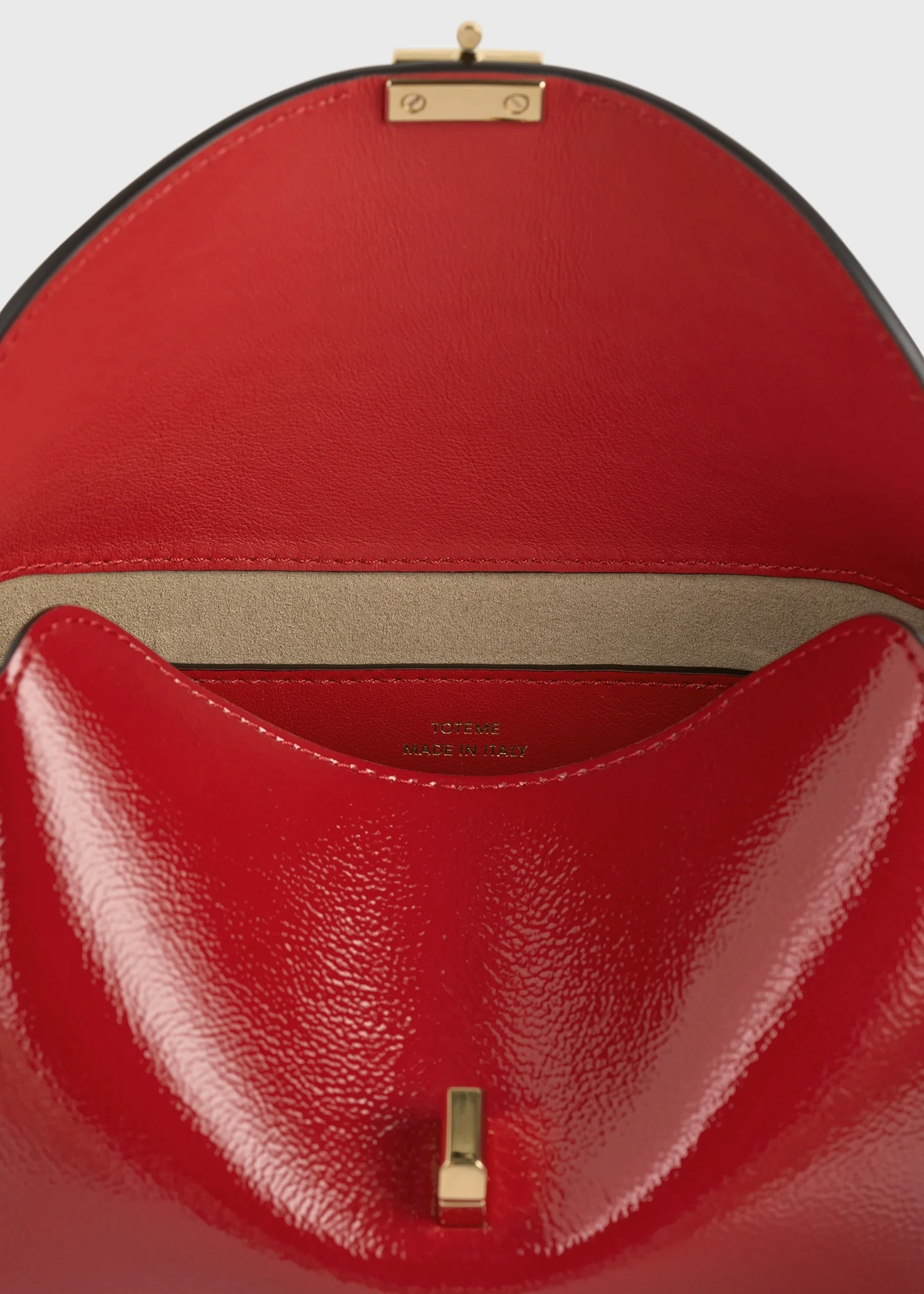 Mini T-lock naplack clutch red - Image 6