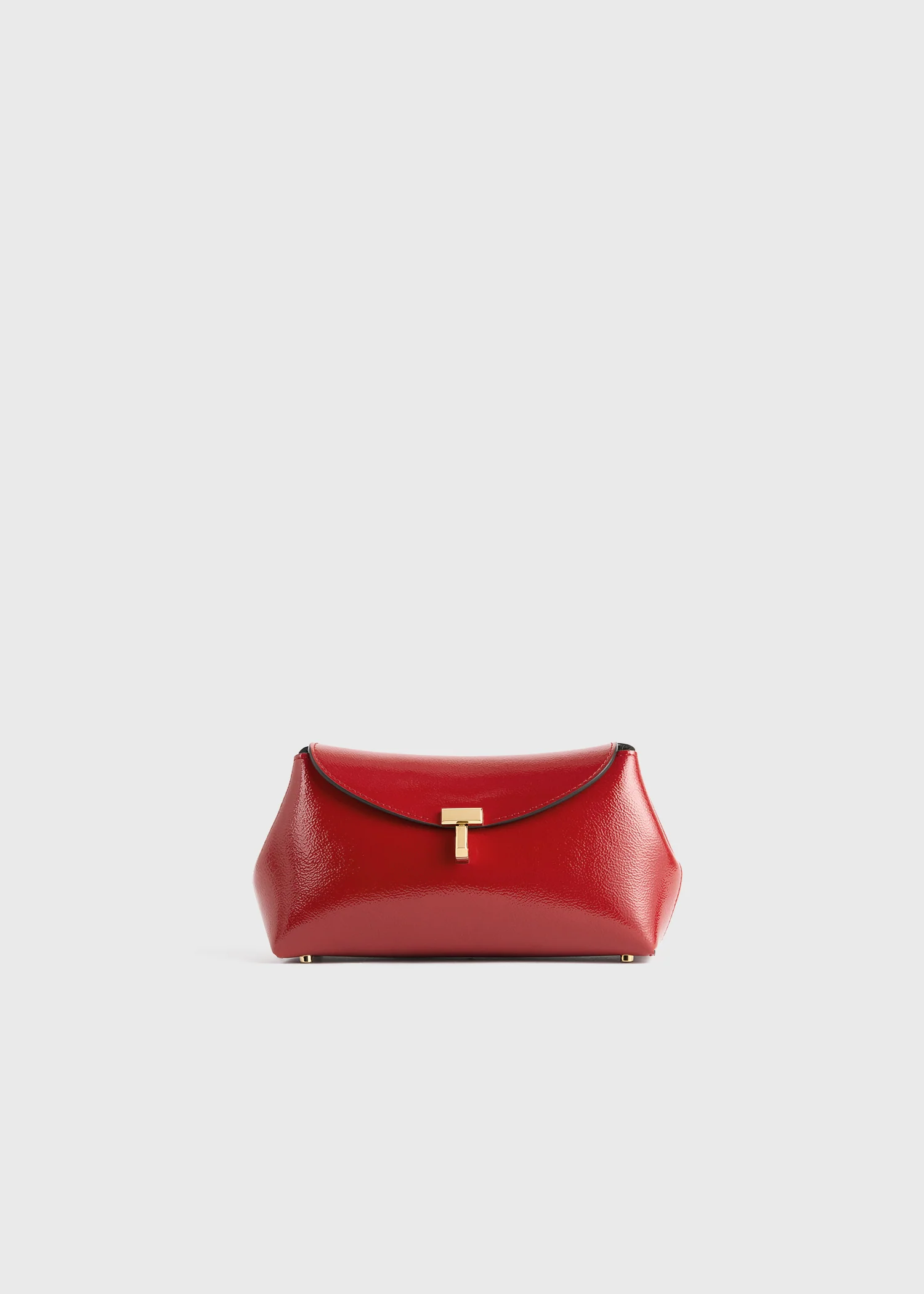 Mini T-lock naplack clutch red - Image 8