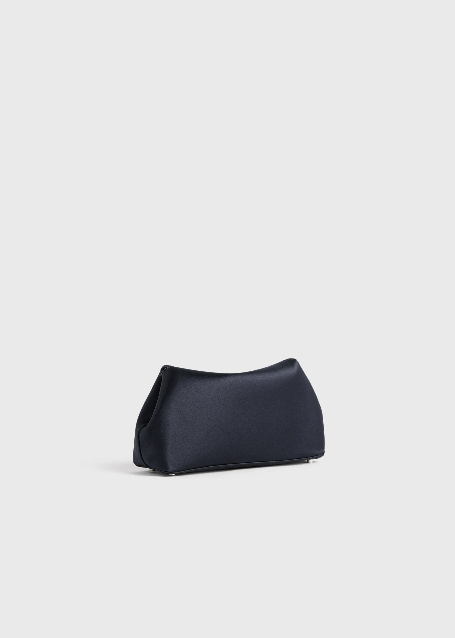 Mini T-lock satin clutch navy - Image 8