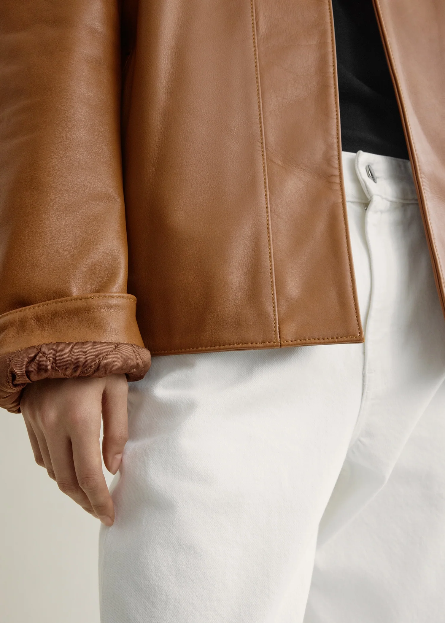 Minimal biker jacket copper - Image 6