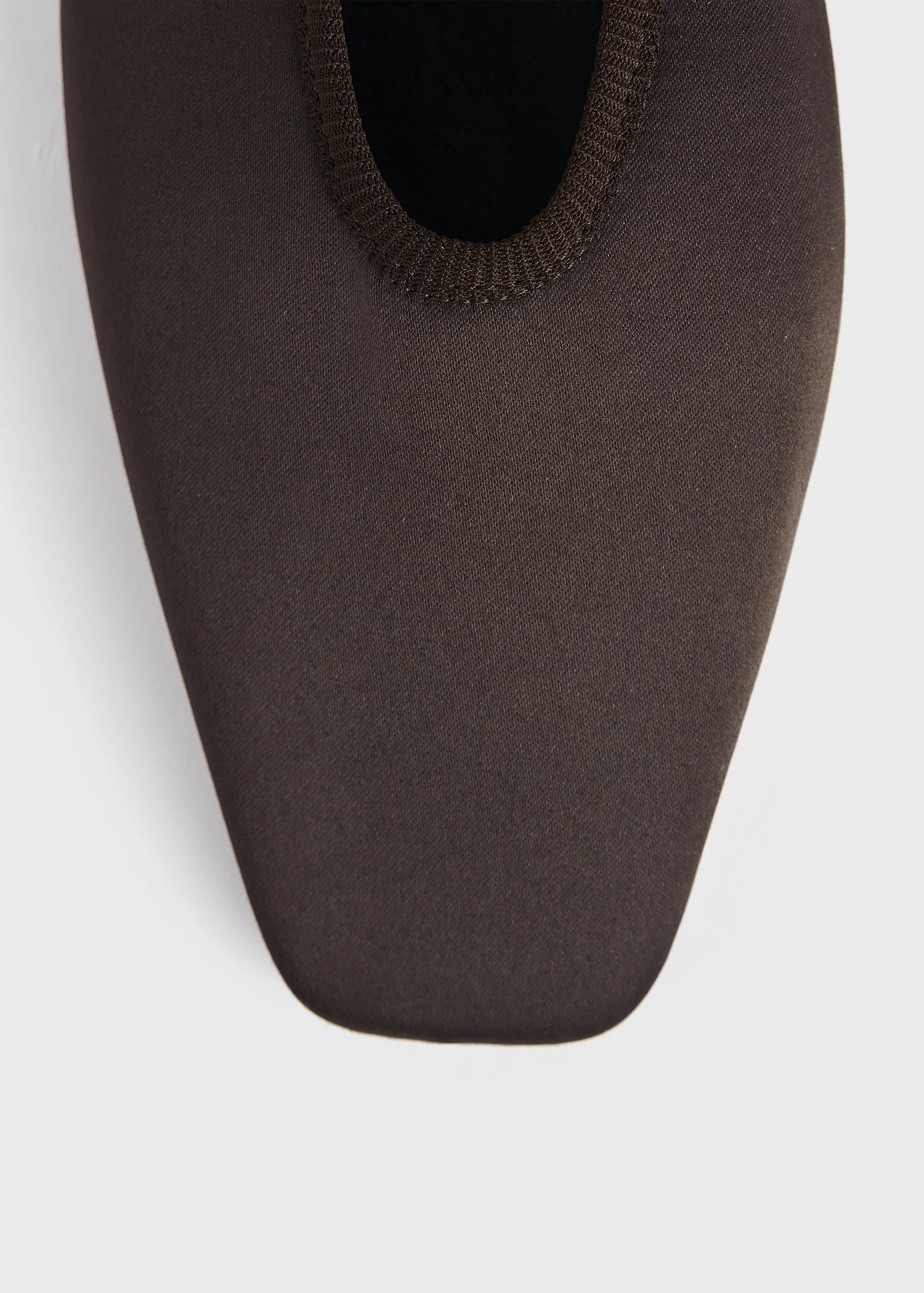 Minimalist satin ballerinas espresso - Image 6