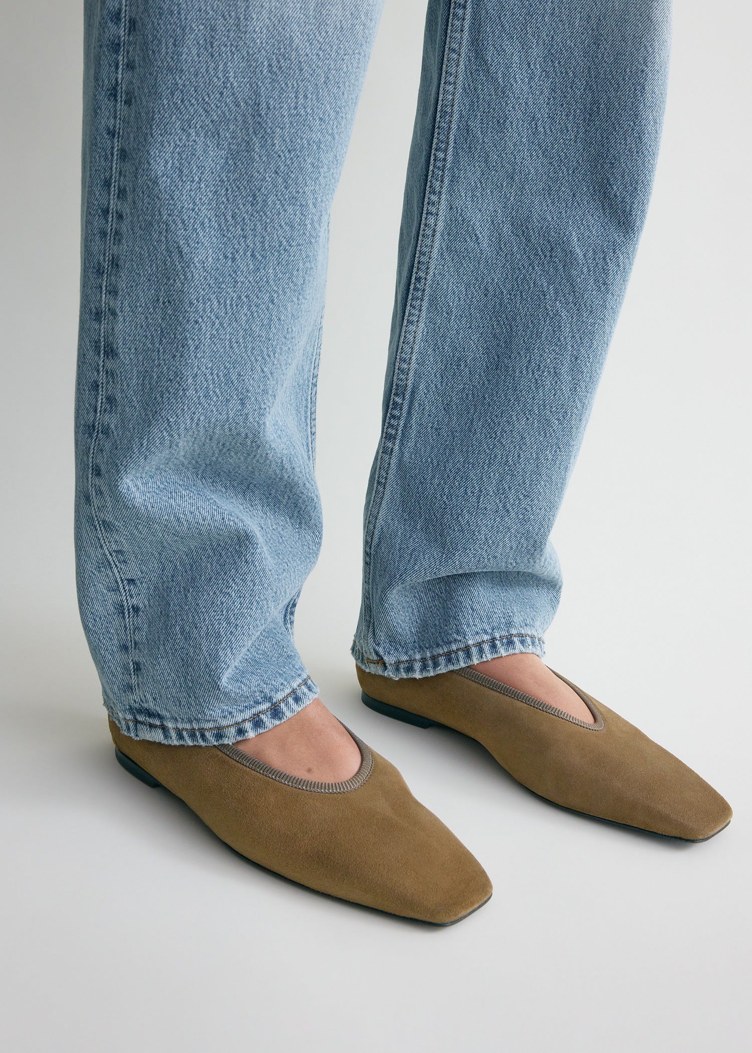 Minimalist suede ballerinas hazel - Image 3