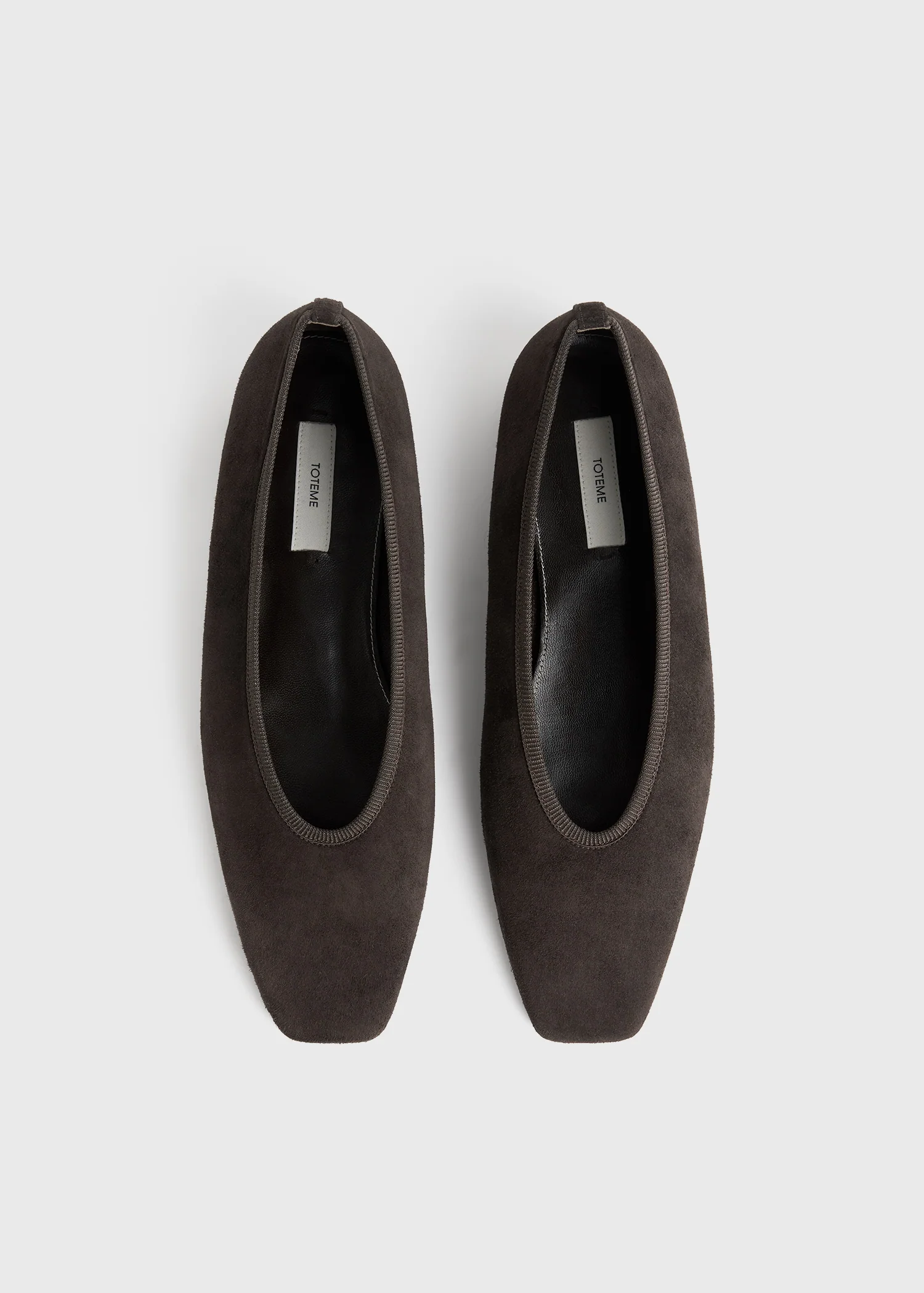 Minimalist suede ballerinas pepper - Image 4