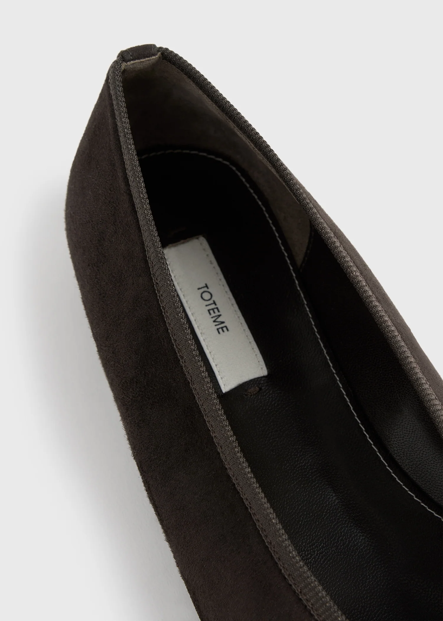 Minimalist suede ballerinas pepper - Image 5