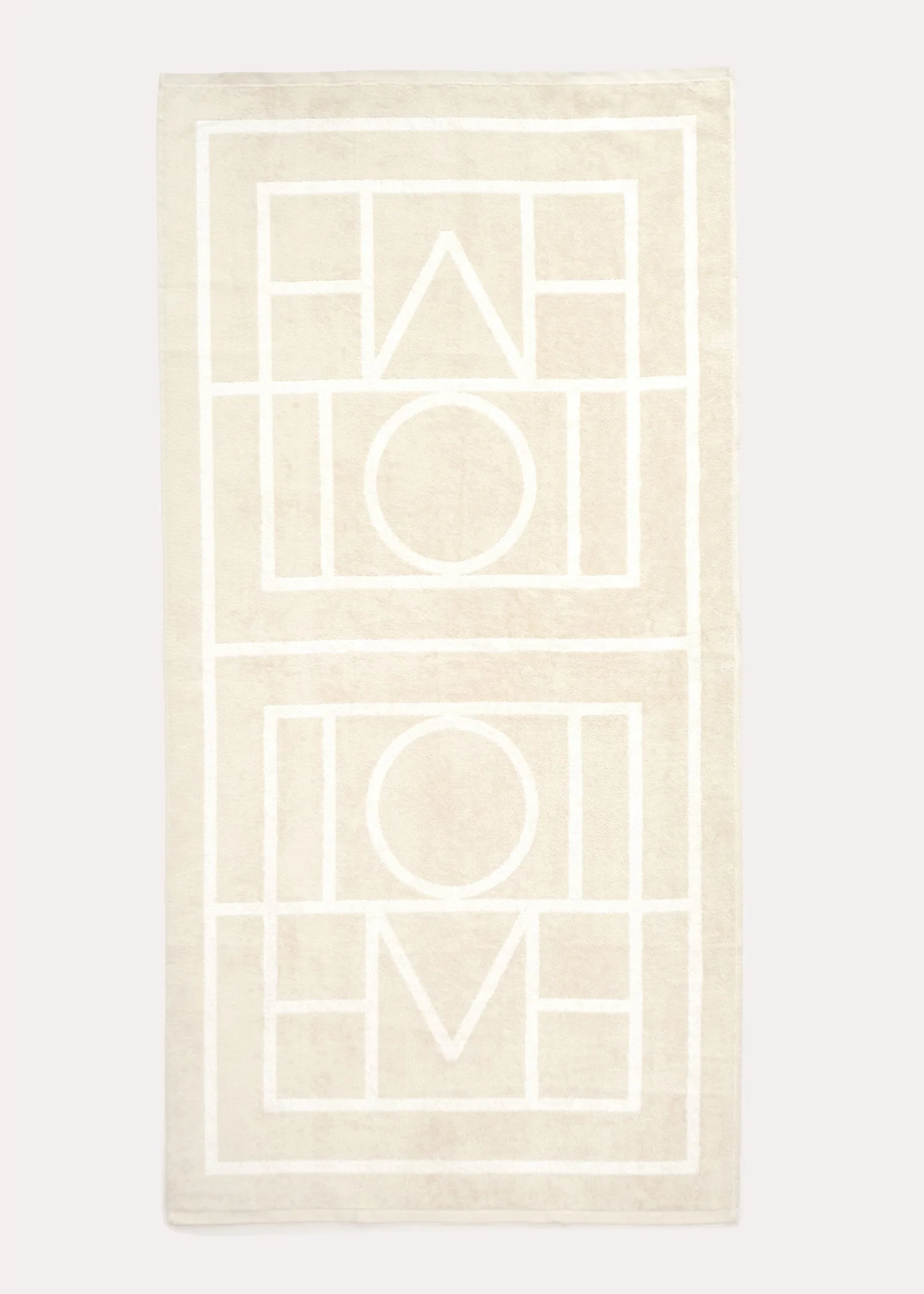 Monogram jacquard beach towel sand - Image 3