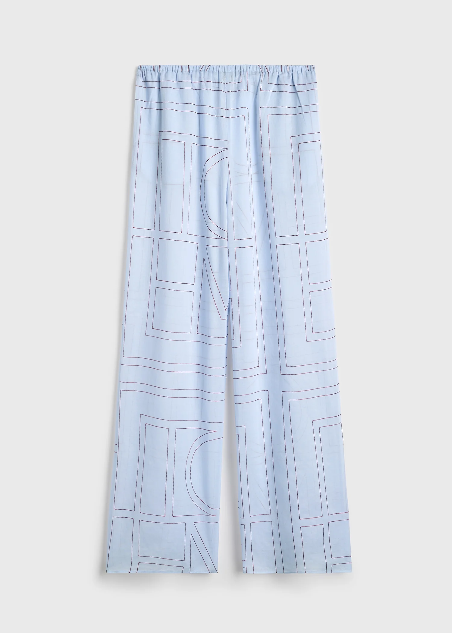 Monogram cotton-blend pj bottoms sky - Image 6