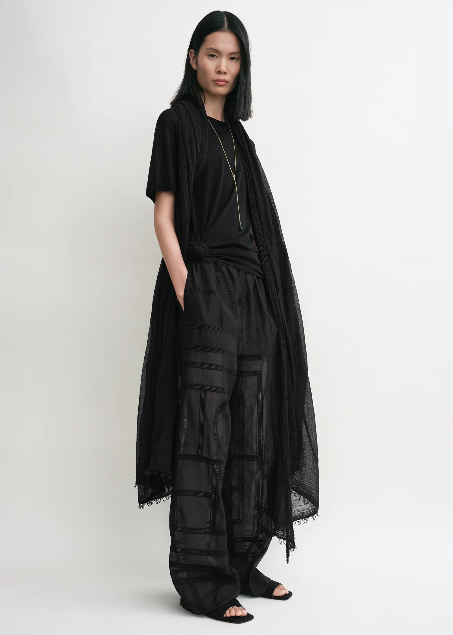 Monogram crochet pj bottoms black - Image 2