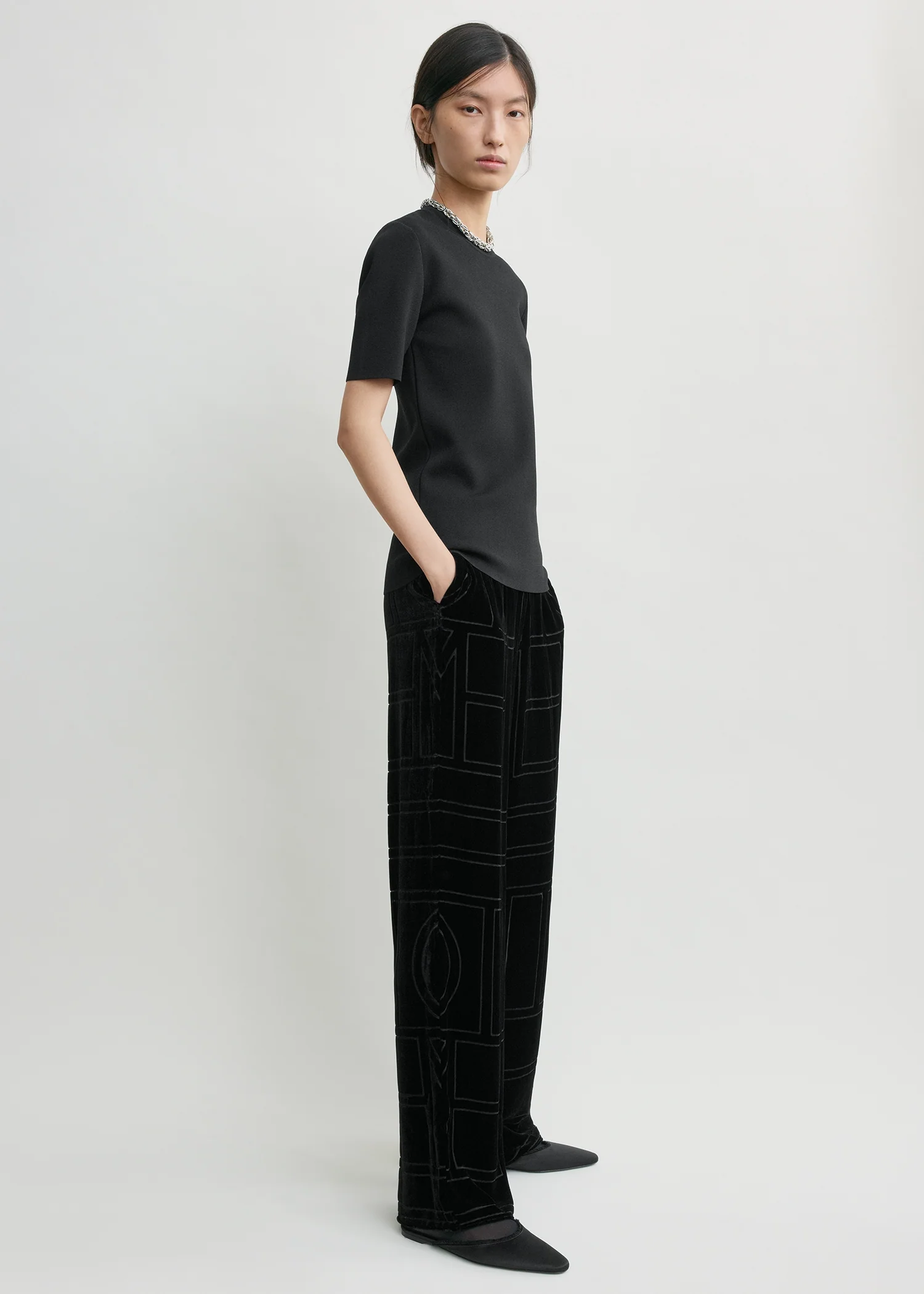 Monogram devoré pj bottoms black - Image 2