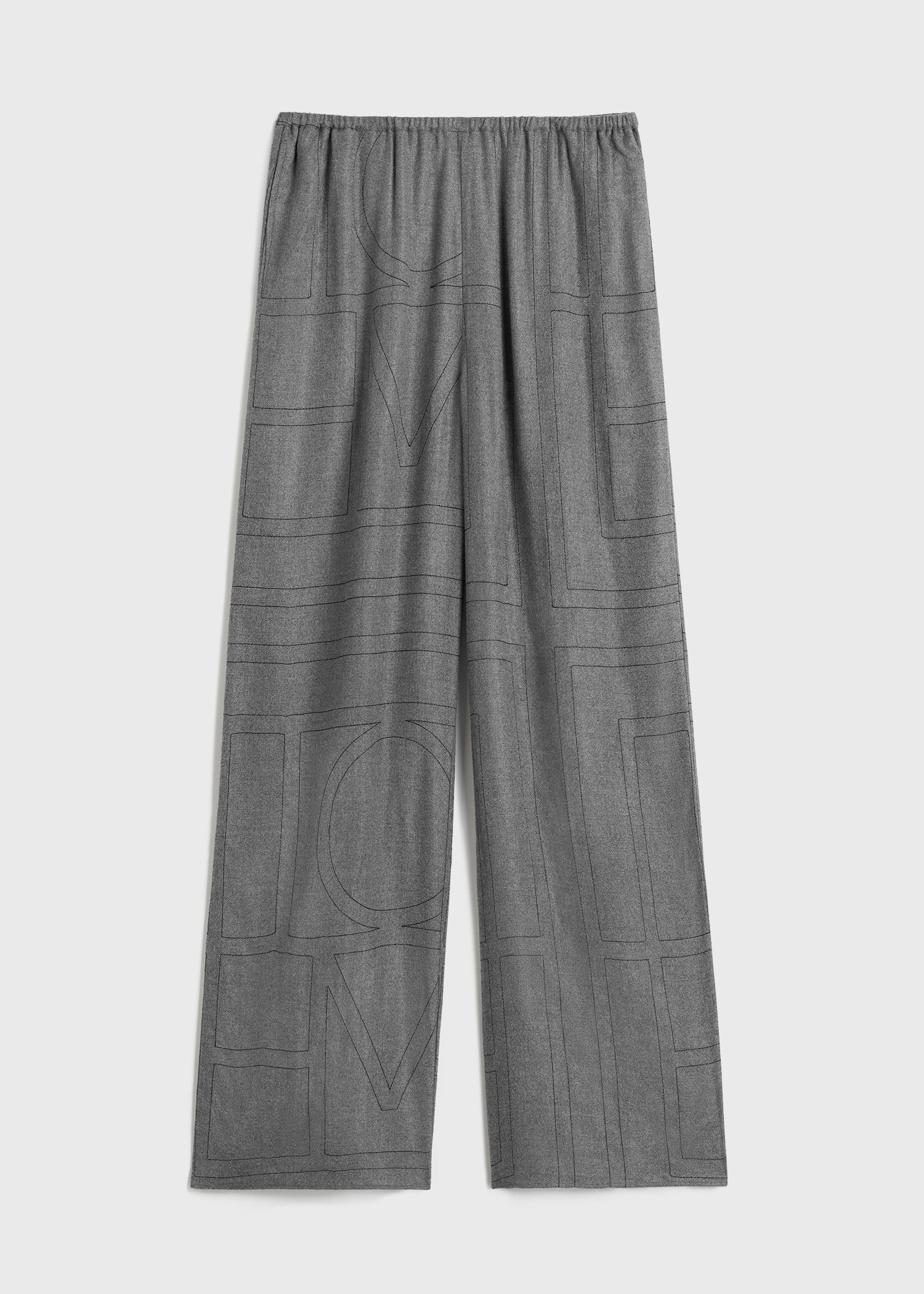 Monogram flannel pj bottoms smoke melange - Image 5