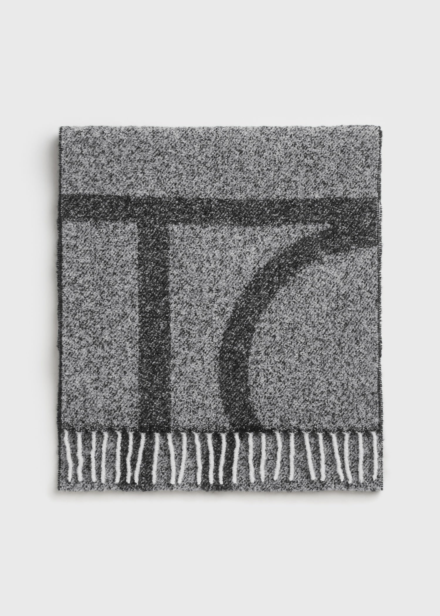 Monogram jacquard scarf black/white - Image 5