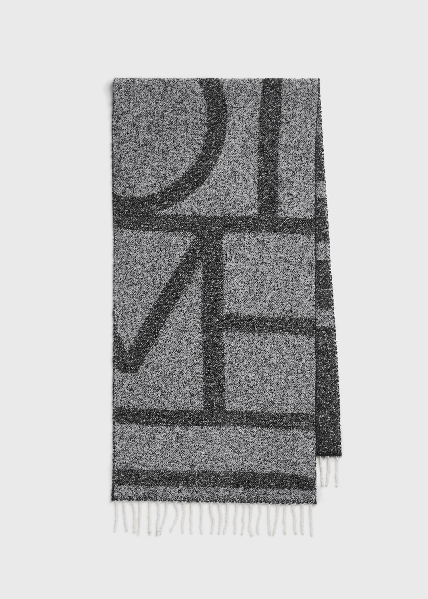 Monogram jacquard scarf black/white - Image 6
