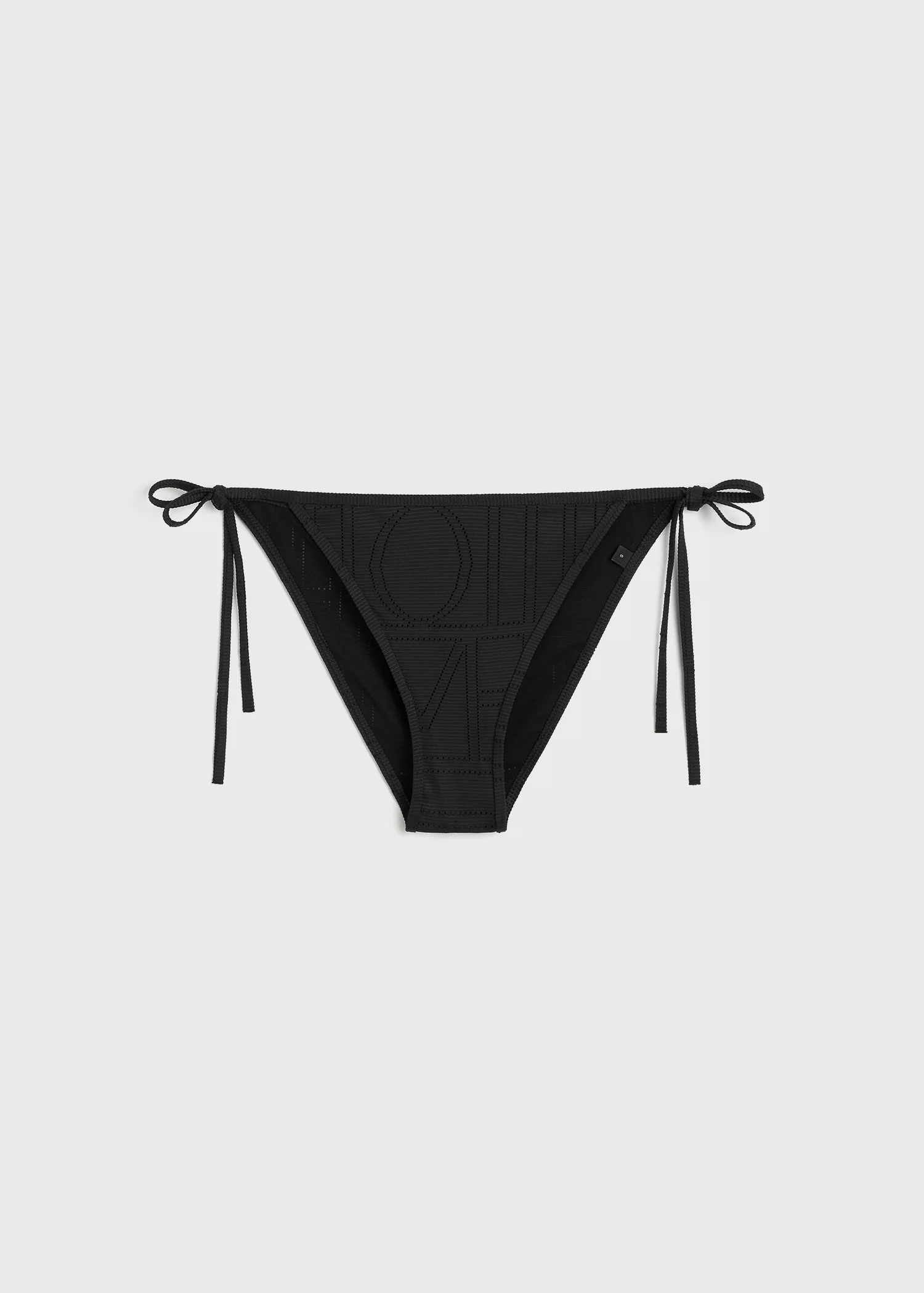 Monogram pointelle bikini bottoms black - Image 6