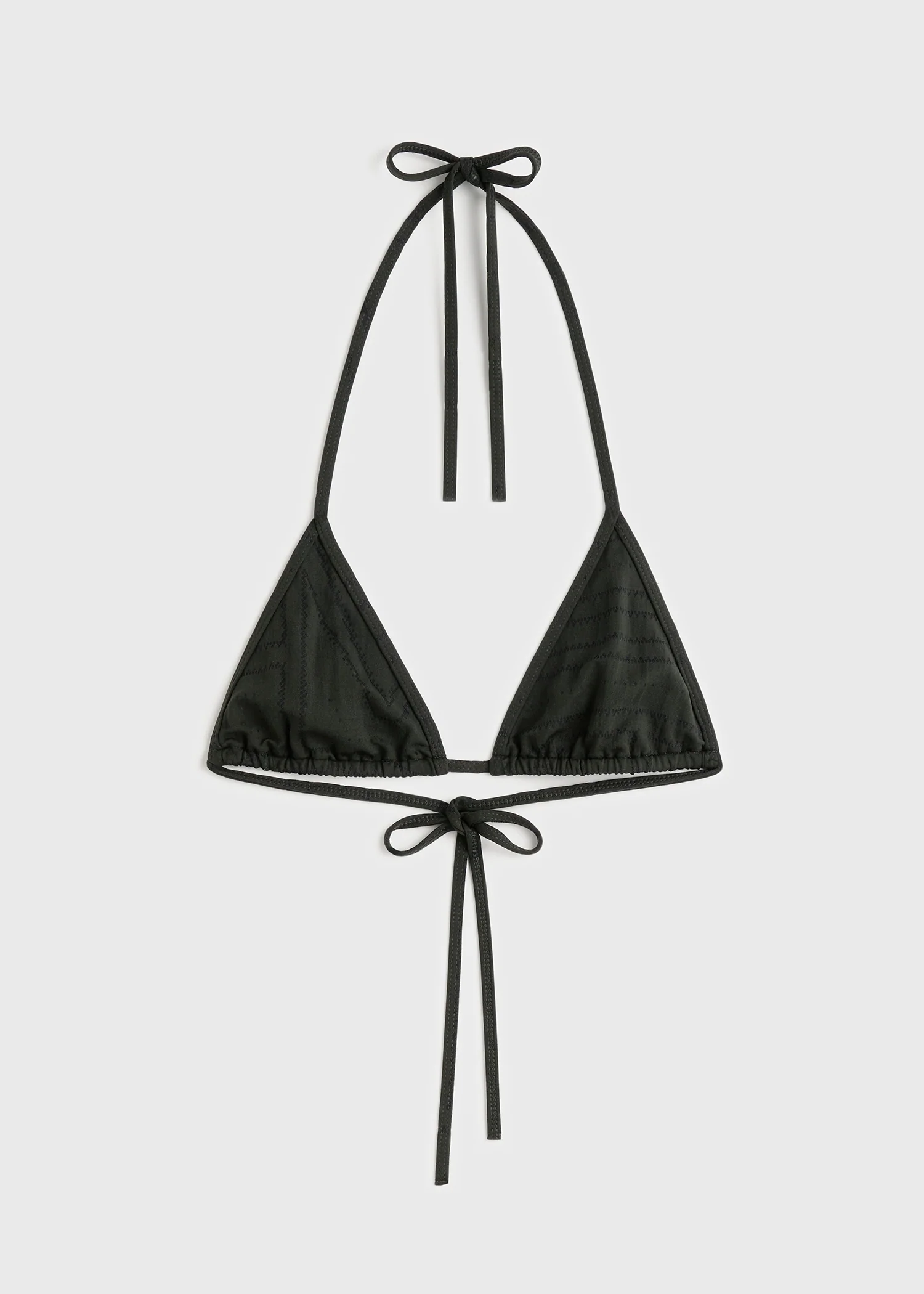 Monogram pointelle bikini top dark green - Image 6
