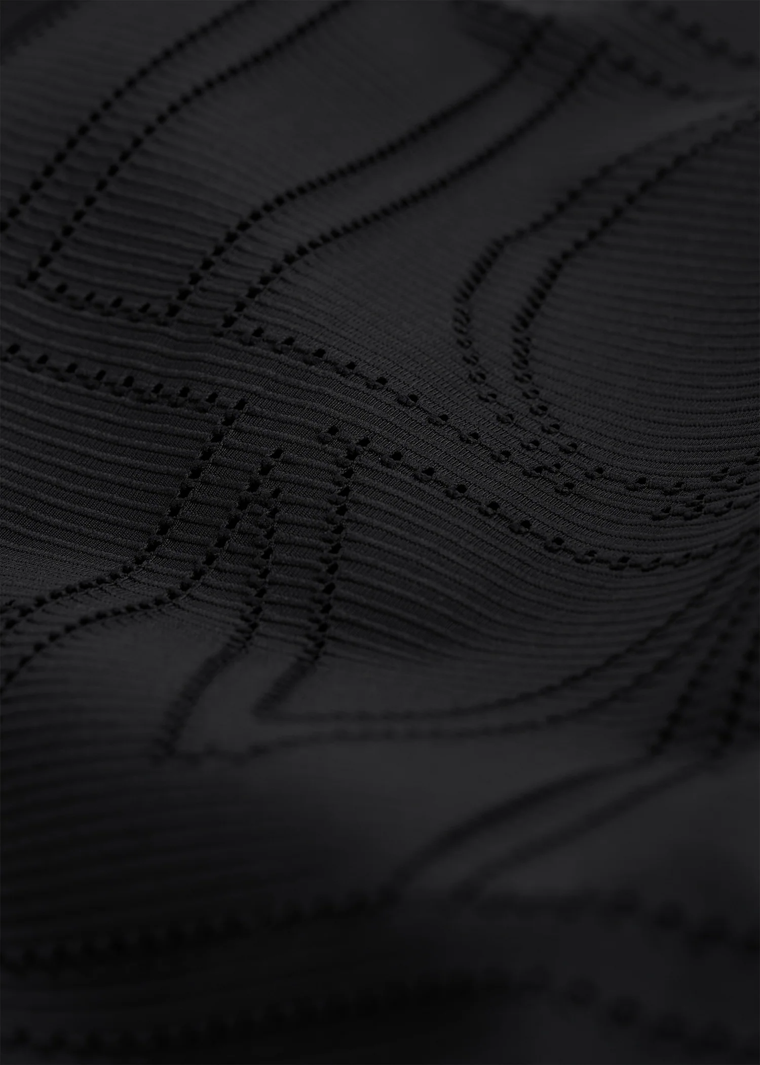 Monogram pointelle swimsuit black - Image 5