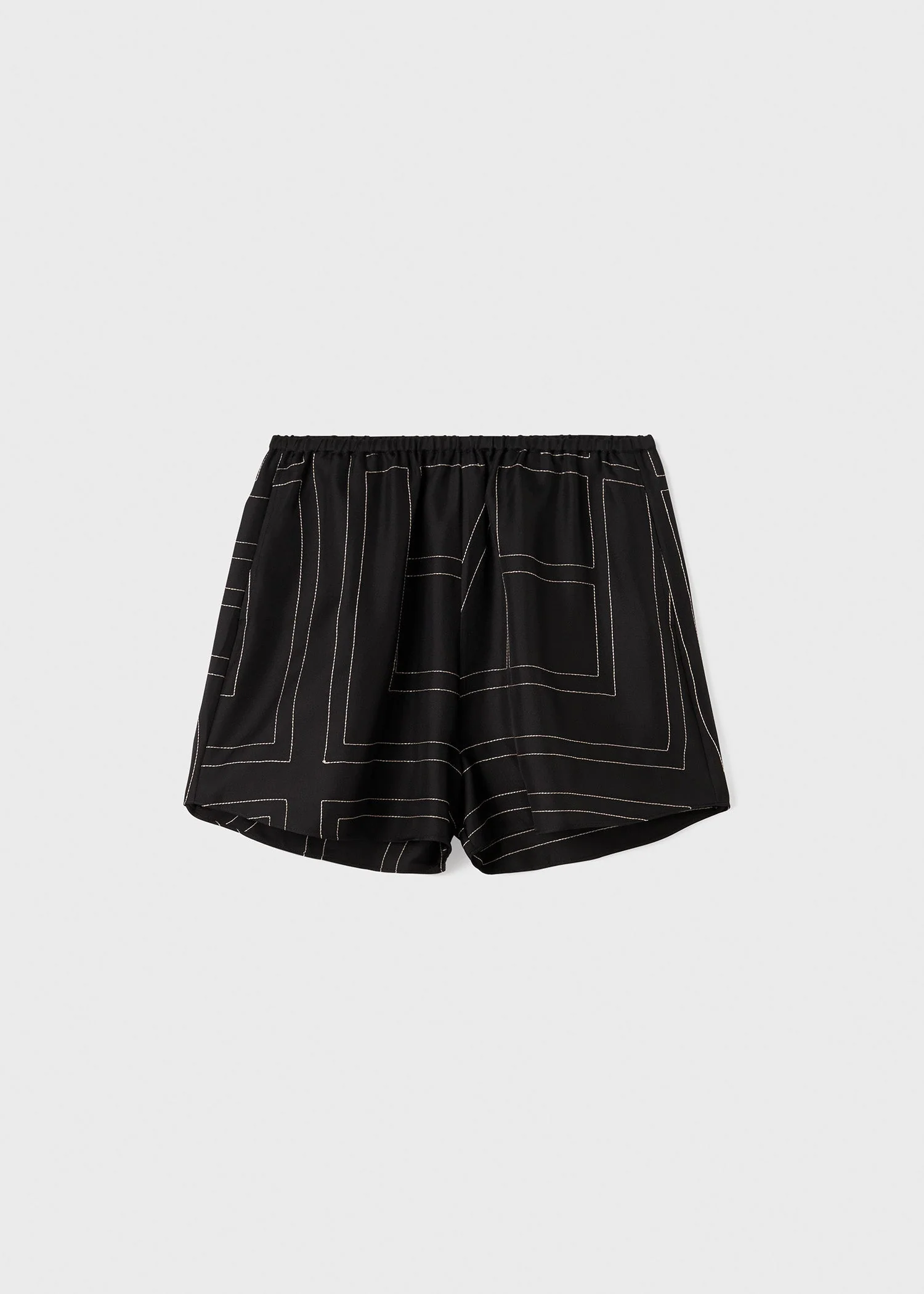 Monogram silk pj shorts black - Image 5